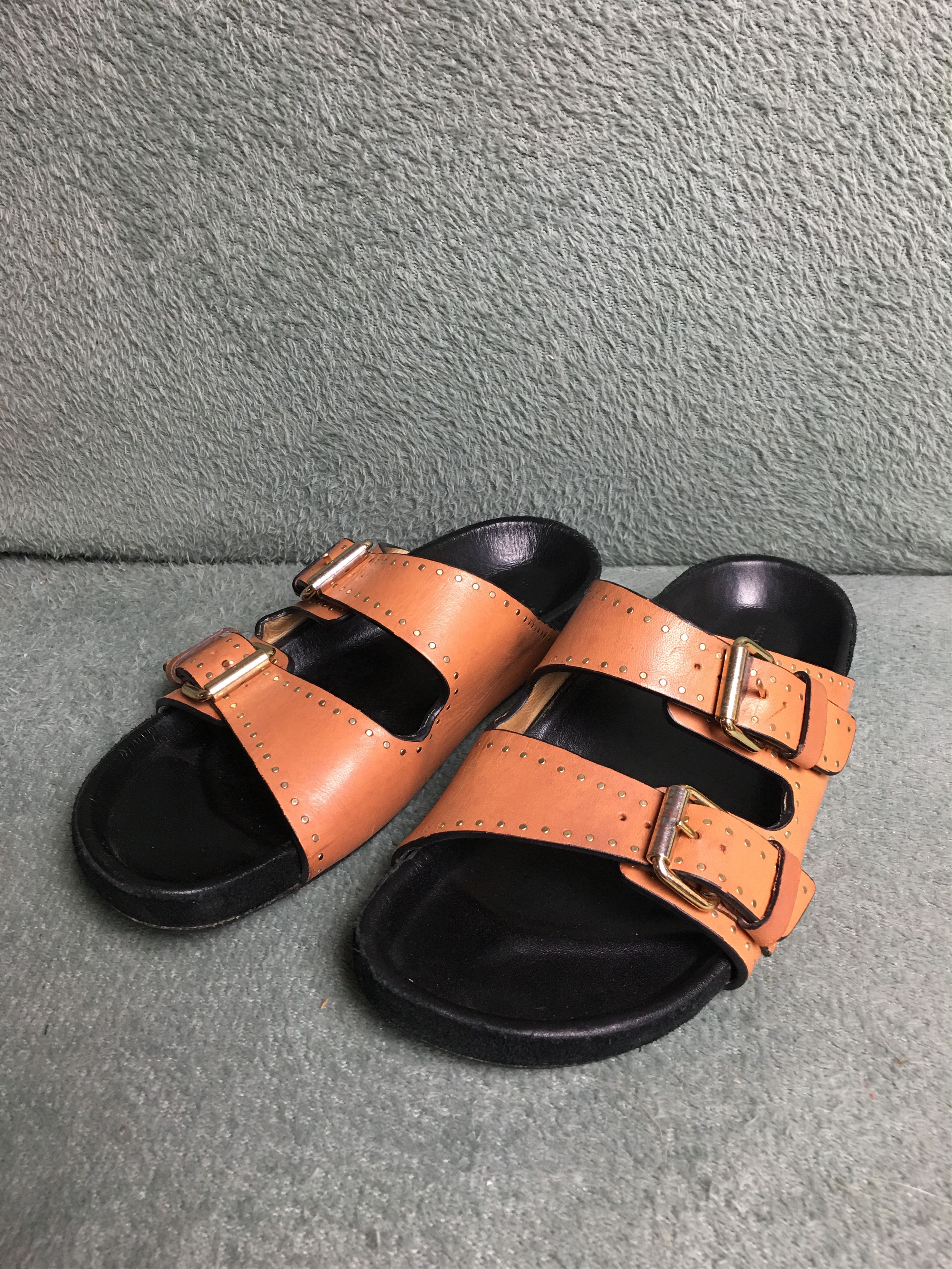 Isabel Marant Isabel Marant LENNYO Open-toed Leather Sandals Size US 8.5 / IT 38.5 - 3 Thumbnail
