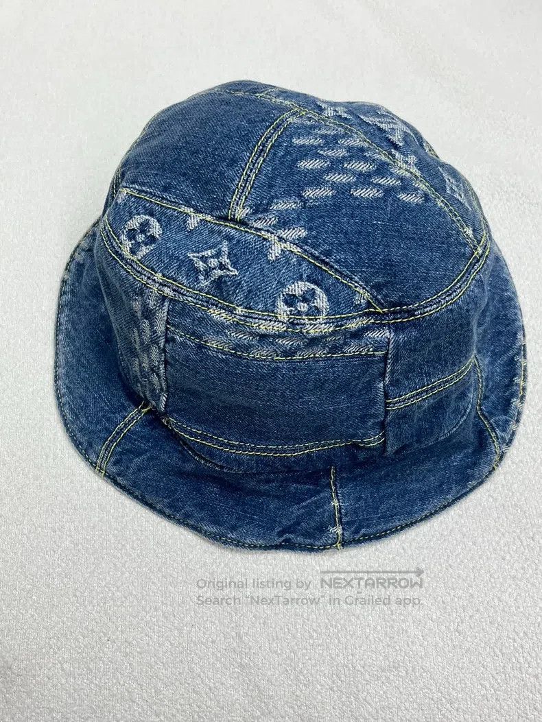 Louis Vuitton Louis Vuitton Blue Old Flower Cowboy Fisherman Hat Size ONE SIZE - 1 Thumbnail