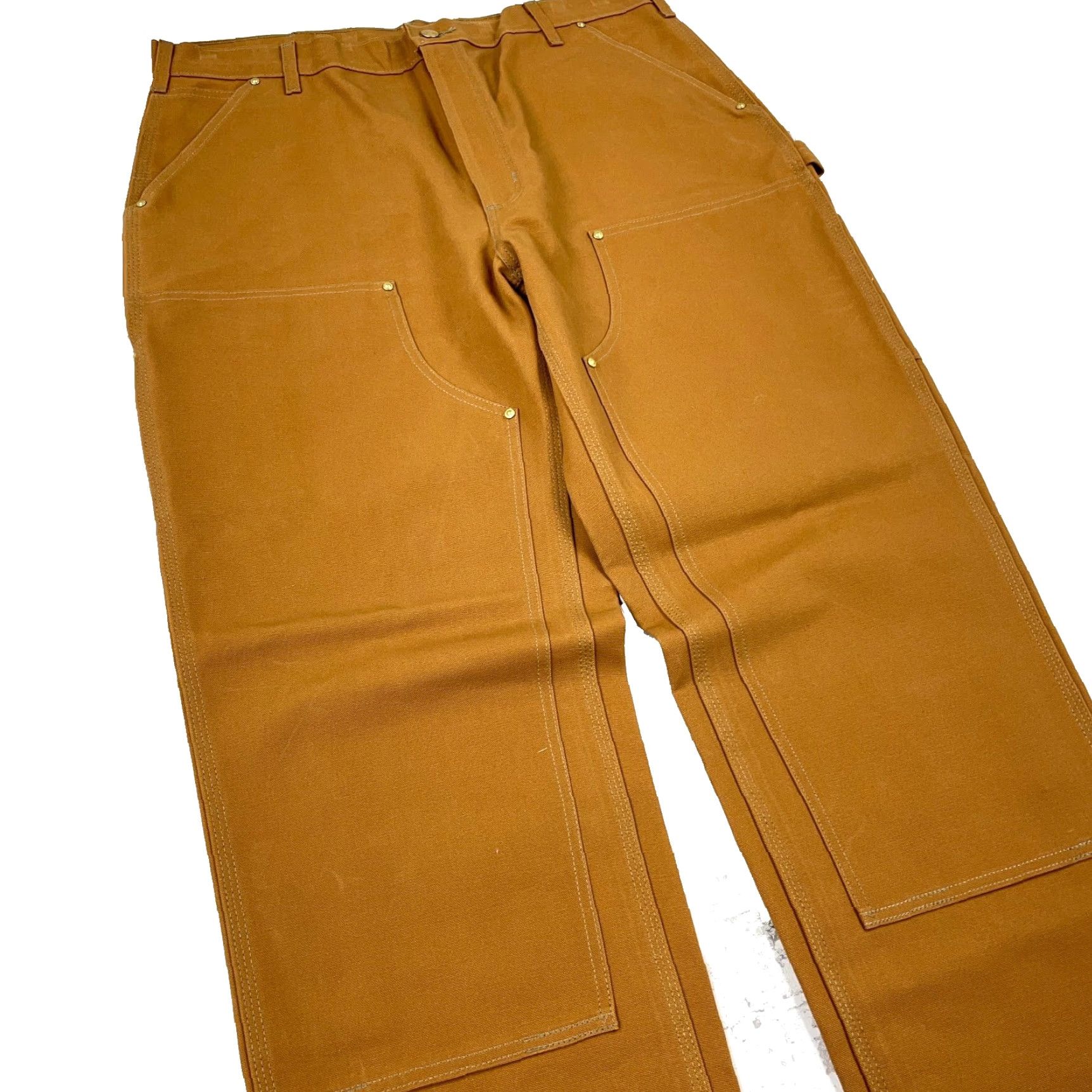 Carhartt Carhartt Pants Men 38x34 Brown Loose Fit Duck Canvas Double Knee USA Baggy 90s Workwear B01 Size US 38 / EU 54 - 6 Thumbnail