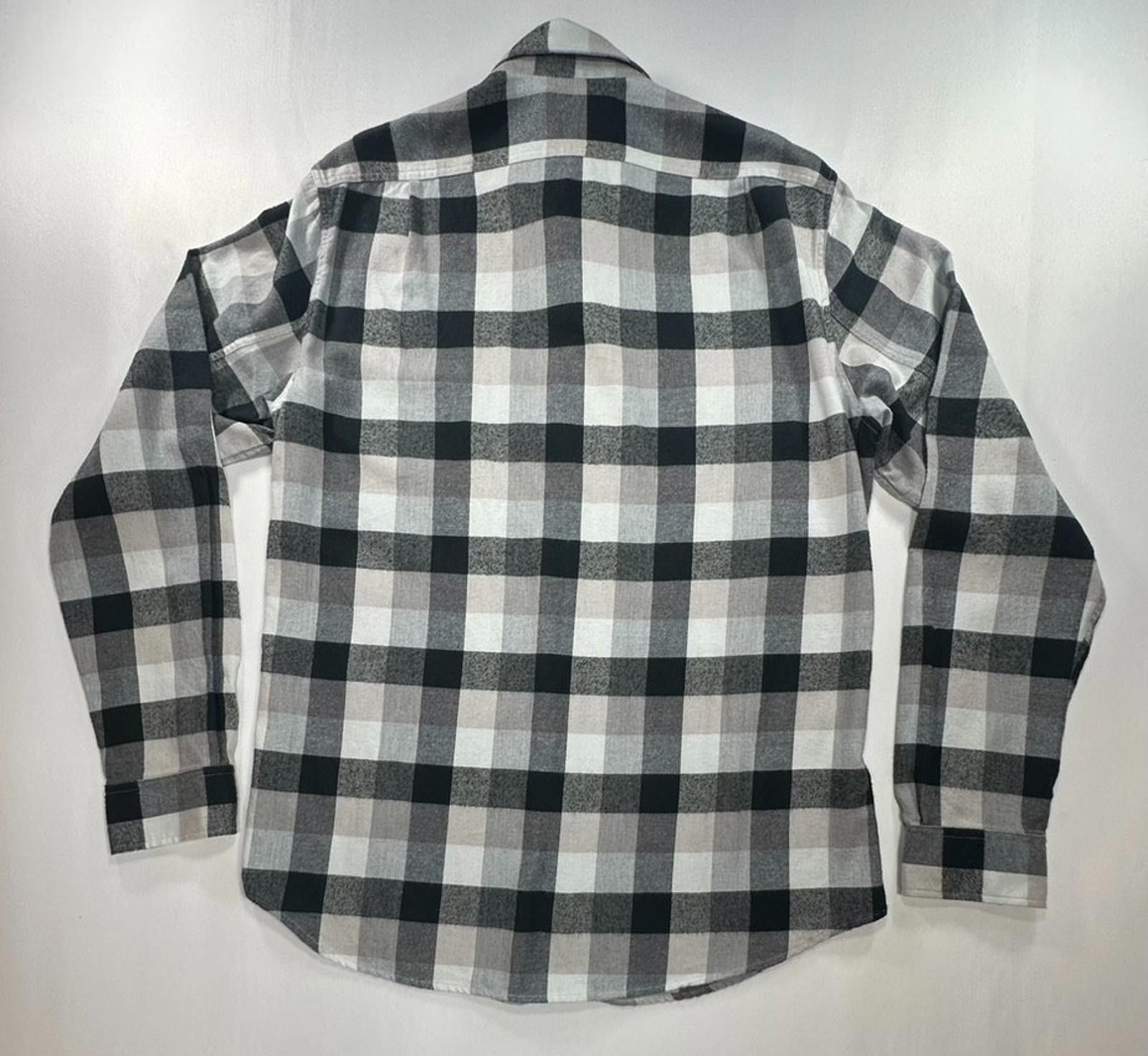 J.Crew J Crew Slim Fit Cotton Plaid Flannel Button Up Black Mens M Size US M / EU 48-50 / 2 - 2 Thumbnail