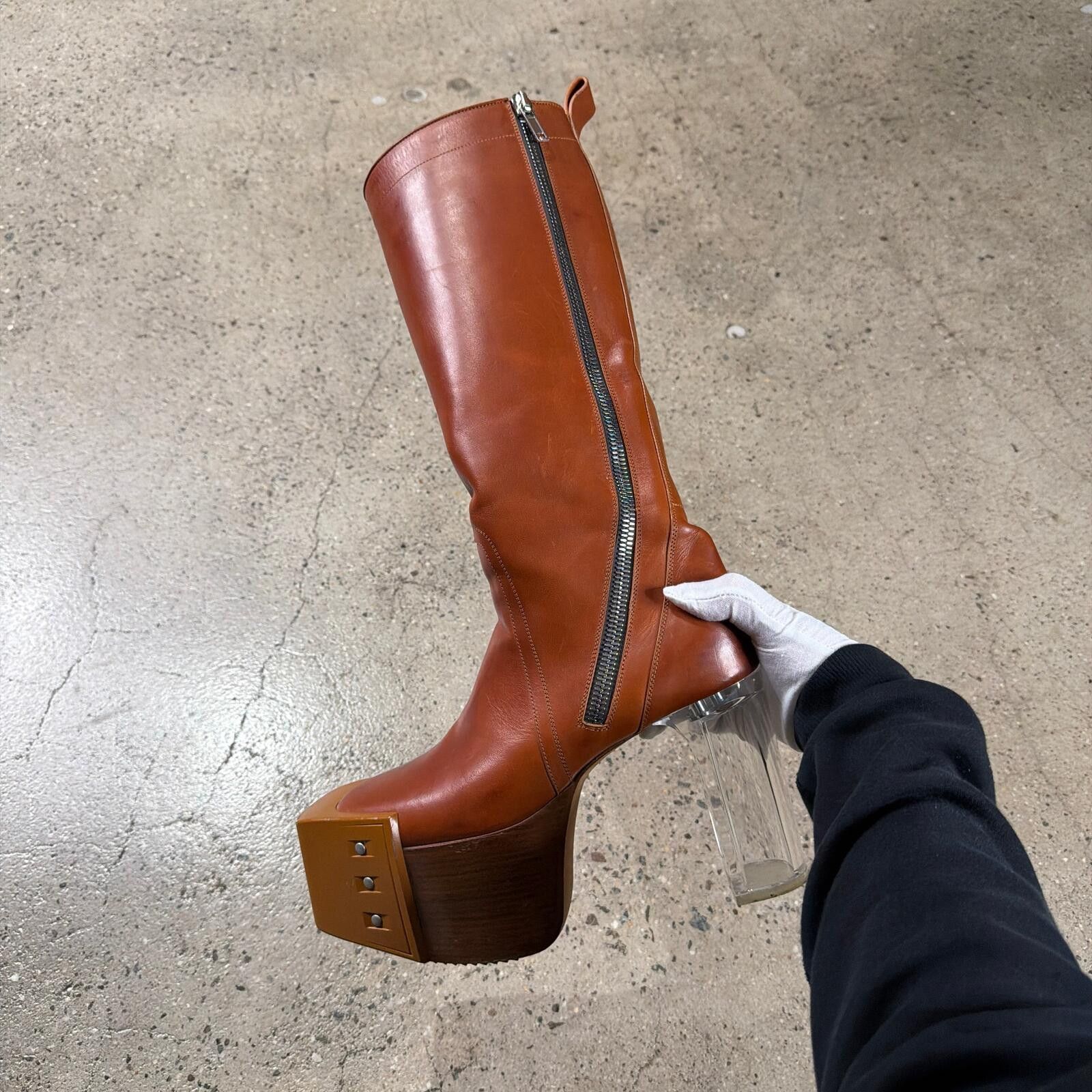 Rick Owens Rick Owens Knee High Kiss Heels Size US 9 / EU 42 - 3 Thumbnail