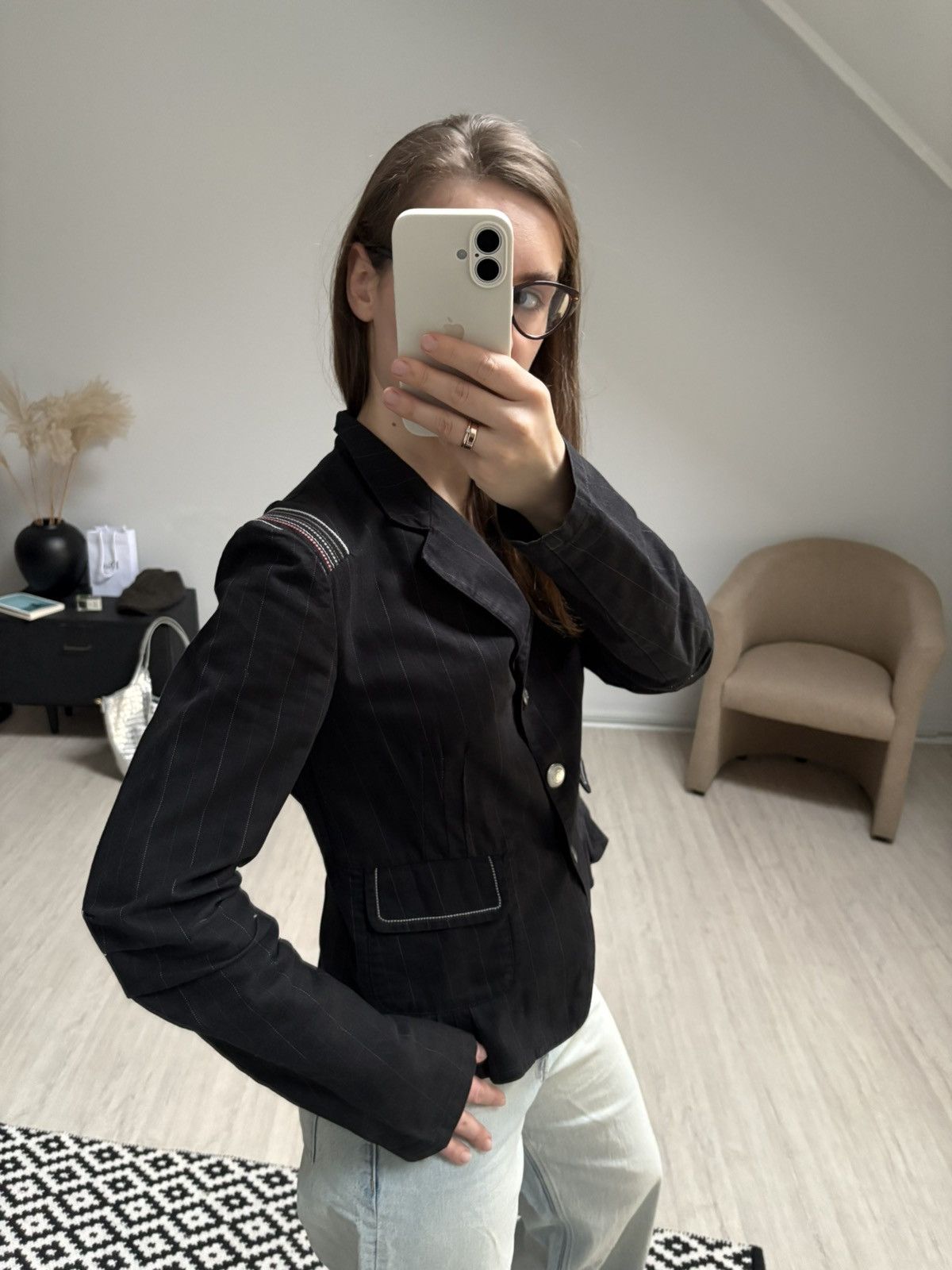Marithe + Francois Girbaud Vintage Marithe Francois Girbaud Blazer Jacket womens italy Size L / US 10 / IT 46 - 4 Thumbnail