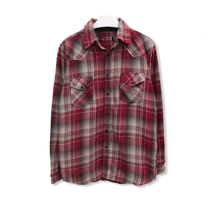 image of Western Plaid Tartan Flannel Shirt, Men's (Size Small)