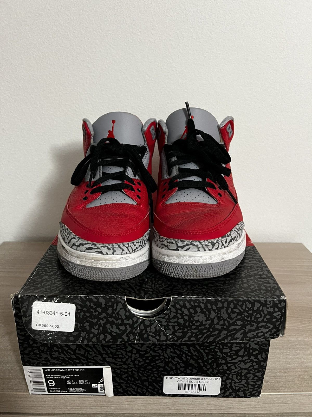 Jordan Brand Jordan 3 Cement Reds Size US 9 / EU 42 - 1 Thumbnail