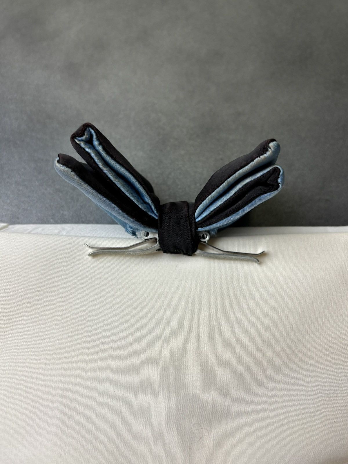 Vintage Vintage Bow Tie Vintage Butterfly Bowtie Neck Clip-On Tie 70 Size ONE SIZE - 4 Thumbnail