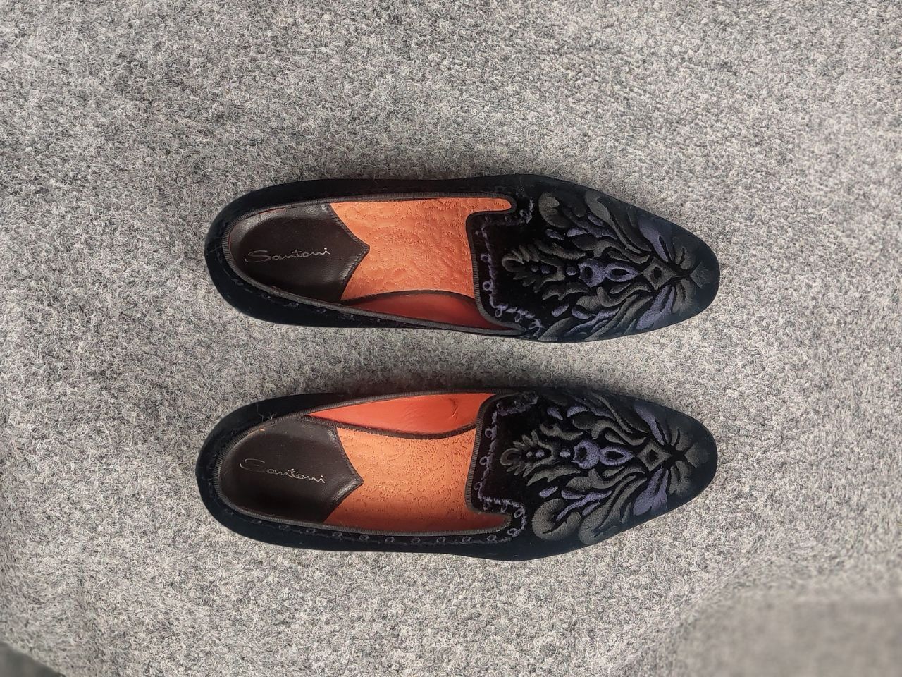 Santoni Santoni Italy Design Velvet SlipOn Casual Dress Loafer Shoes Size US 7 / EU 40 - 3 Thumbnail