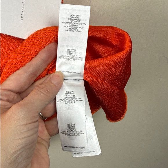 Victoria Beckham VICTORIA BECKHAM Off the shoulder stretch knit top in orange Size M / US 6-8 / IT 42-44 - 12 Thumbnail
