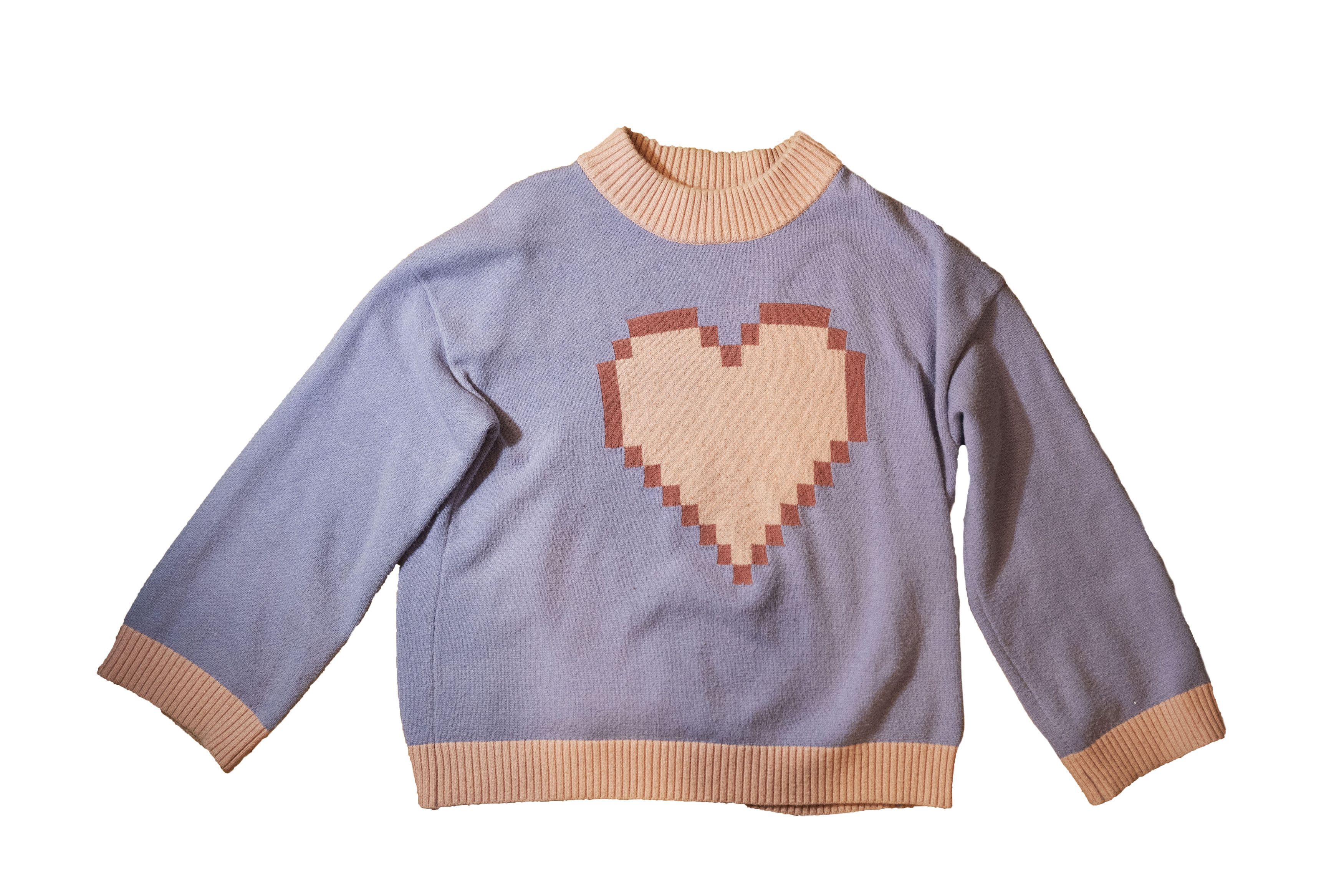 Vintage An Appendage Heart Knit sweater Size US M / EU 48-50 / 2 - 1 Thumbnail