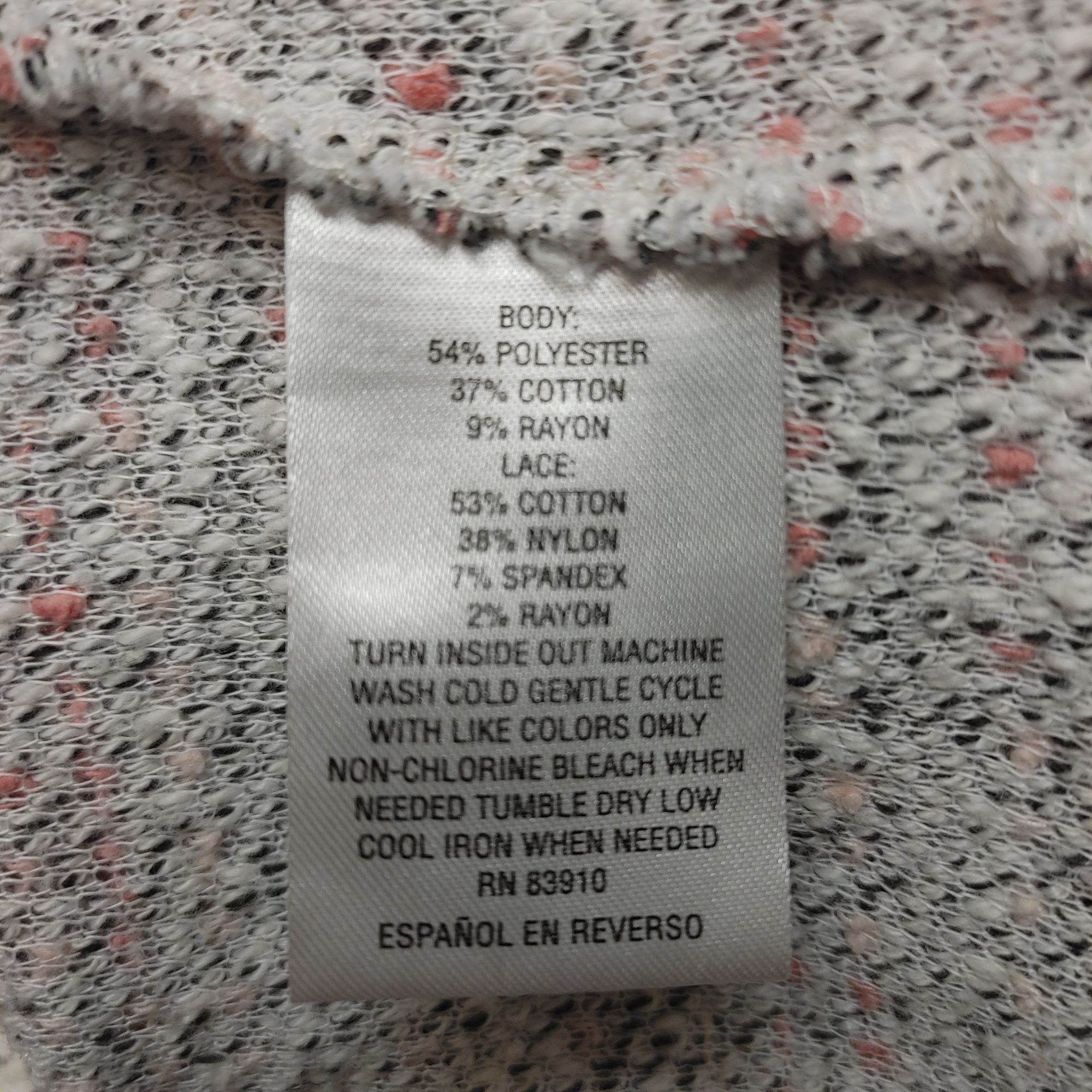 Other Style & Co. Women's Quarter Sleeve Gray Wool Top Large Size L / US 10 / IT 46 - 4 Thumbnail