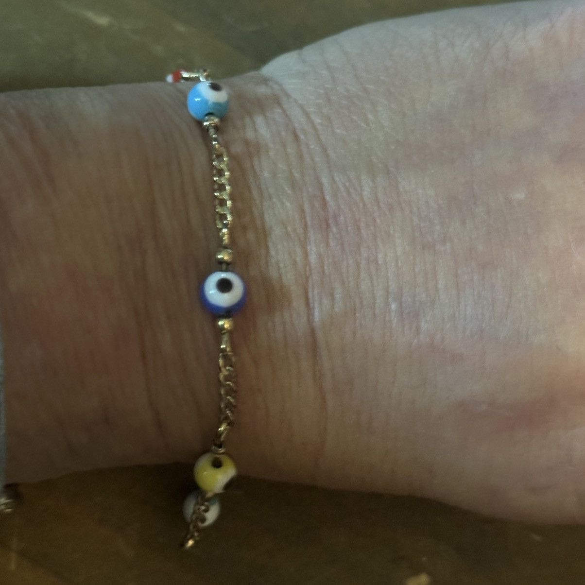 Other Gold tone station evil eye chain bracelet Size ONE SIZE - 2 Thumbnail