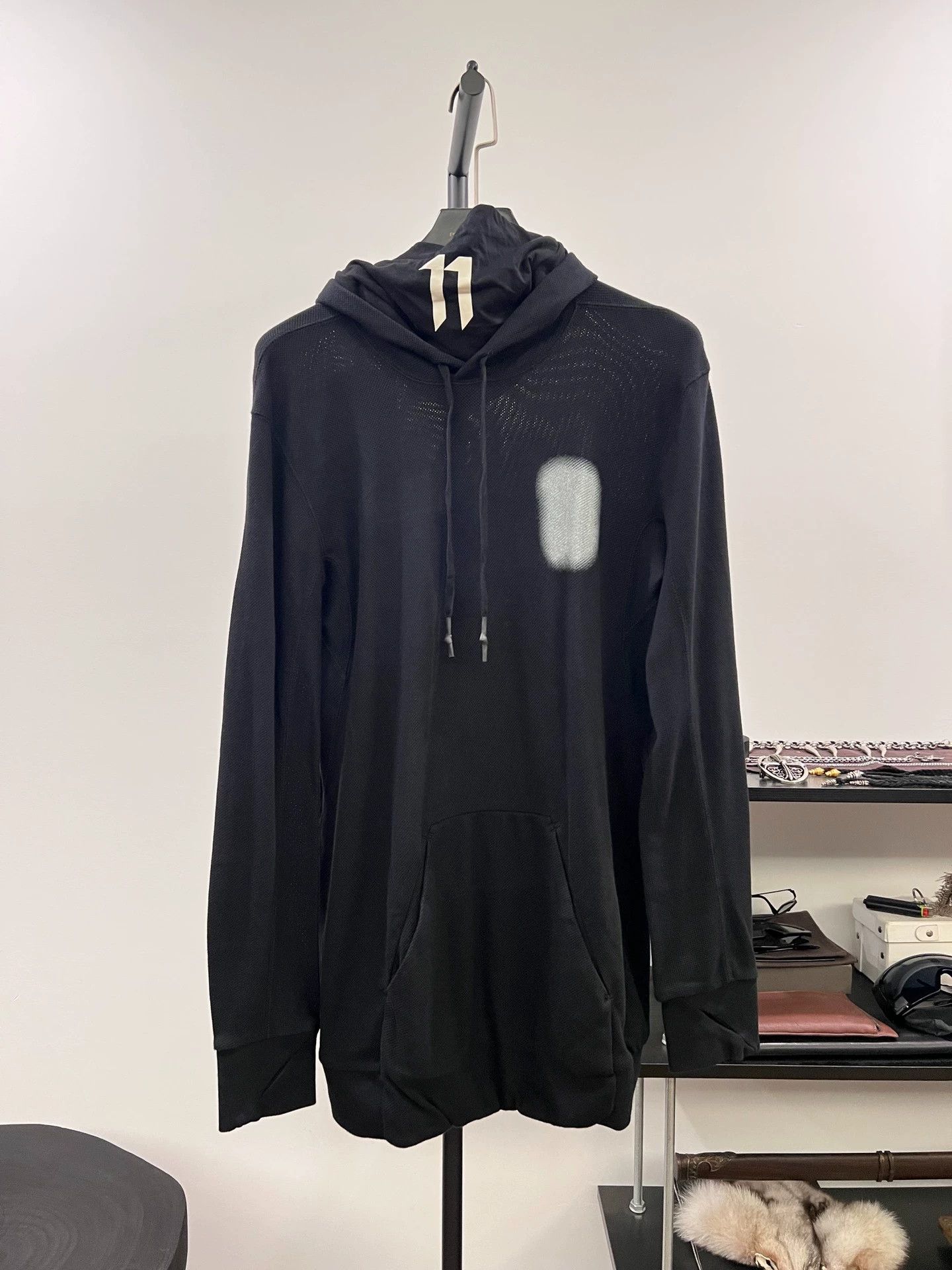 Boris Bidjan Saberi Boris Bidjan Saberi 11by bbs mesh mask ink print hoodie S Size US S / EU 44-46 / 1 - 2 Thumbnail