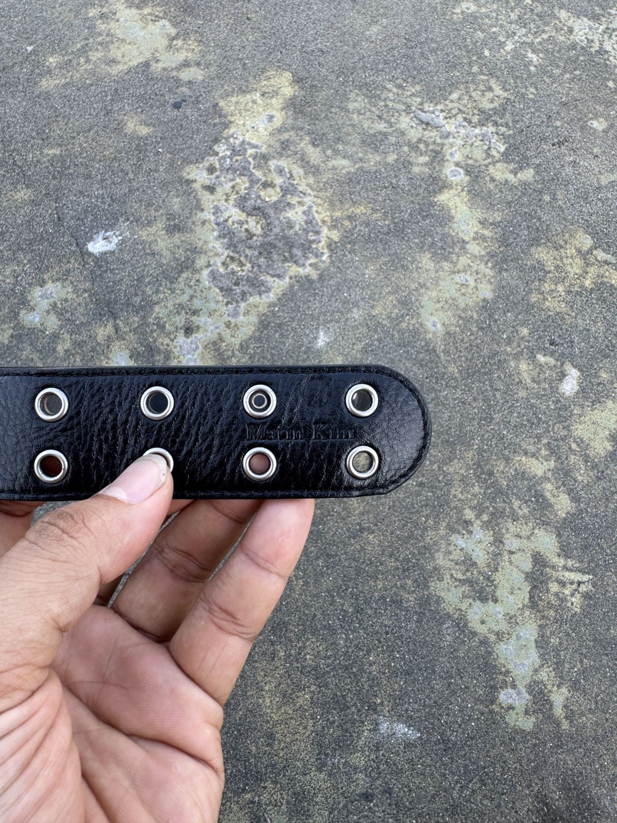 Japanese Brand Studed Leather Belt With Two Prong Design Size ONE SIZE - 6 Thumbnail