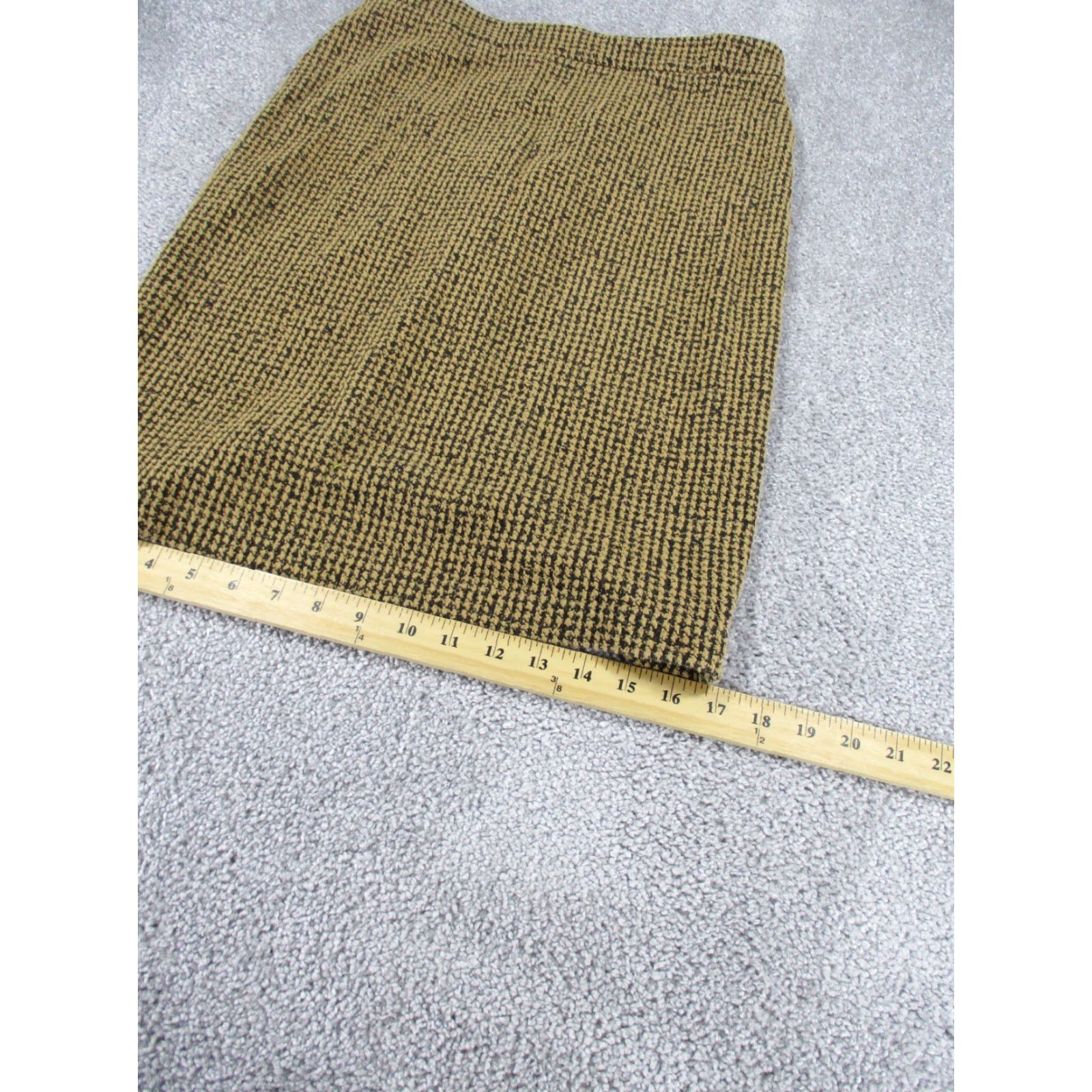 Michael Kors VINTAGE Michael Kors Pencil Skirt Women S Brown Cotton Blend Zipper Knee Length Straight & Pencil 90s/Multi-Occasion Mens? Womens Size 28" / US 6 / IT 42 - 3 Thumbnail