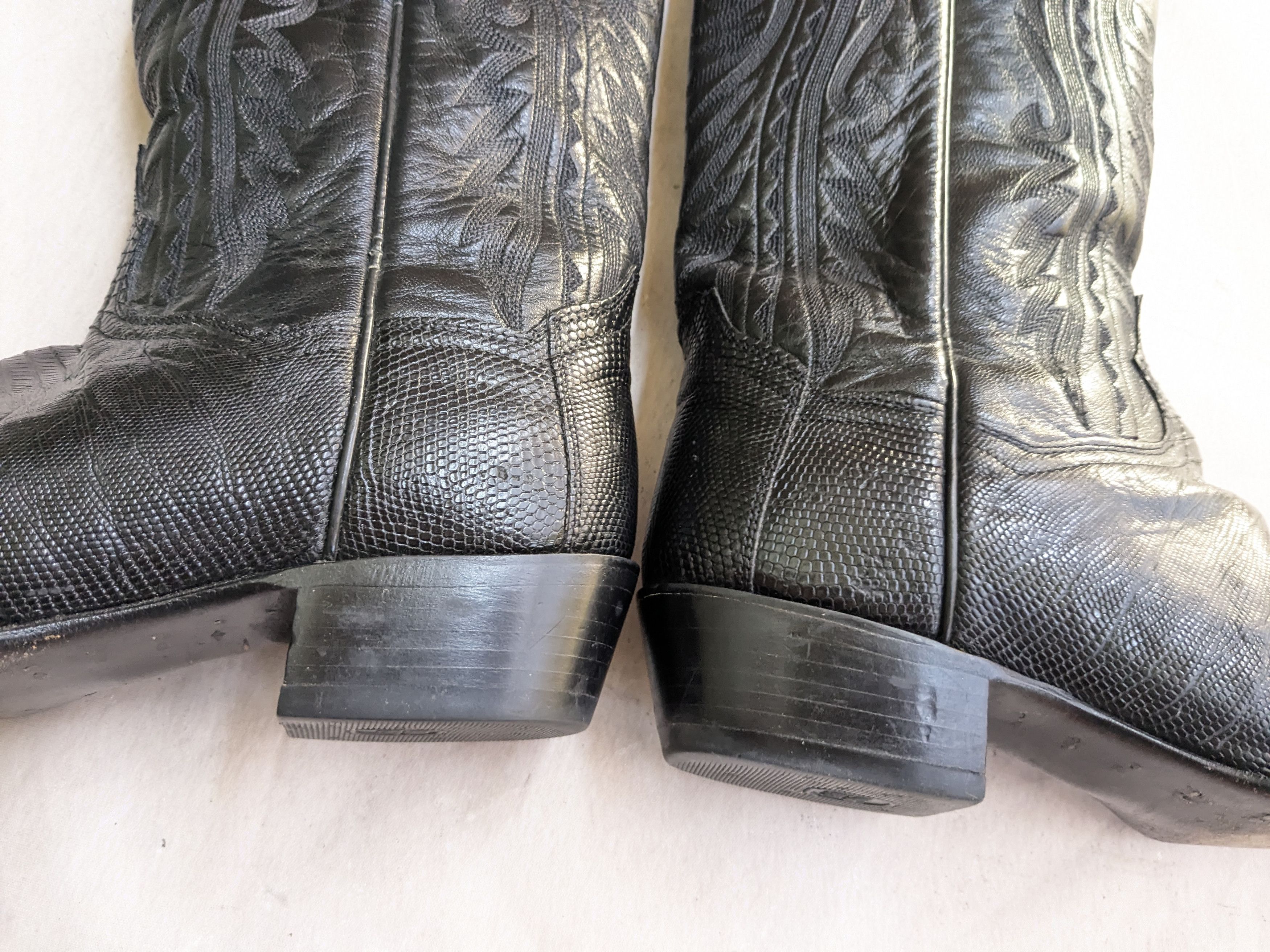 Dan Post Dan Post Cowboy Boots Lizard Black 10.5 D USA Western Size US 10.5 / EU 43-44 - 8 Thumbnail