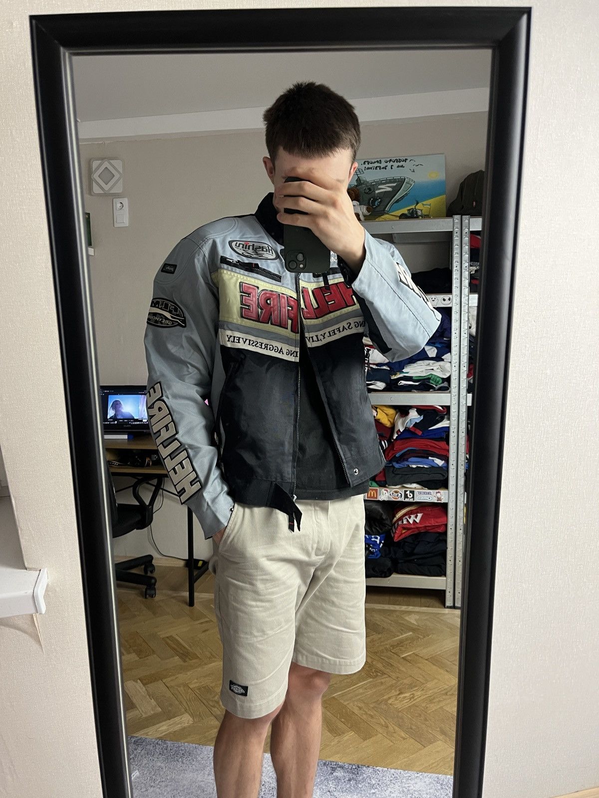 Vintage Vintage Hell Fire High Power Racing Jacket Moto Big Logo Size US S / EU 44-46 / 1 - 3 Thumbnail