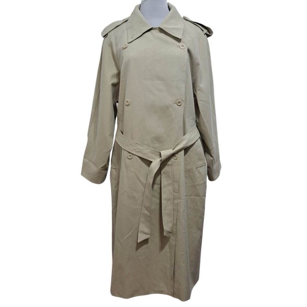 Other Zhou Mo Oversized Trench Coat Tencel Belted No Size Tag Medium Light Olive NWT Size M / US 6-8 / IT 42-44 - 4 Thumbnail