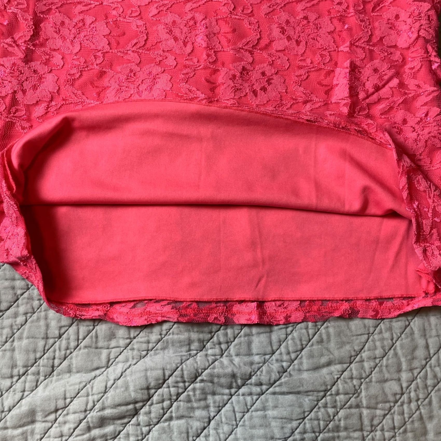 Vintage VINTAGE Fever True Y2K Pink Lace Top Blouse Short Sleeve Round Neck XL Girls Womens Casual Party/Cocktail Wedding 90s Floral Fairy Angel Size XL / US 12-14 / IT 48-50 - 6 Thumbnail