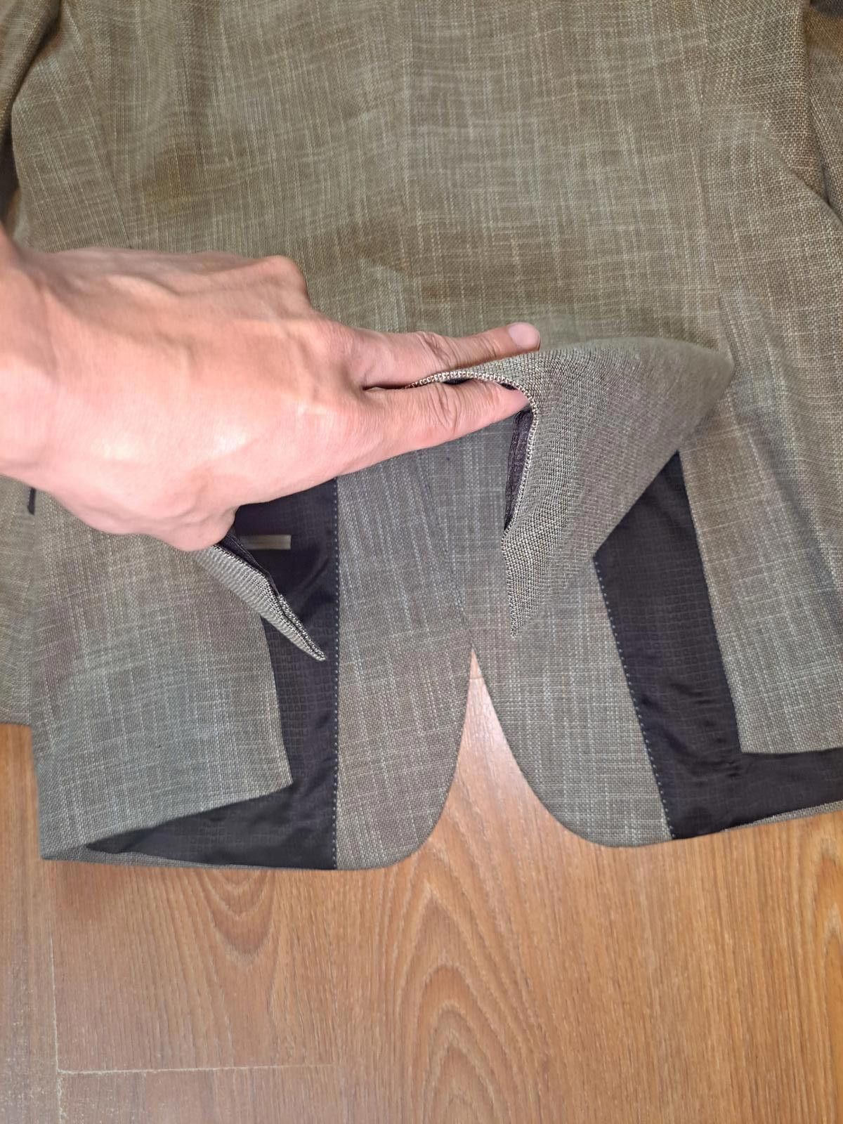 Hugo Boss Hugo Boss Sport Coat Mens 42L Brown Nailhead Wool Linen Size 42L - 11 Thumbnail
