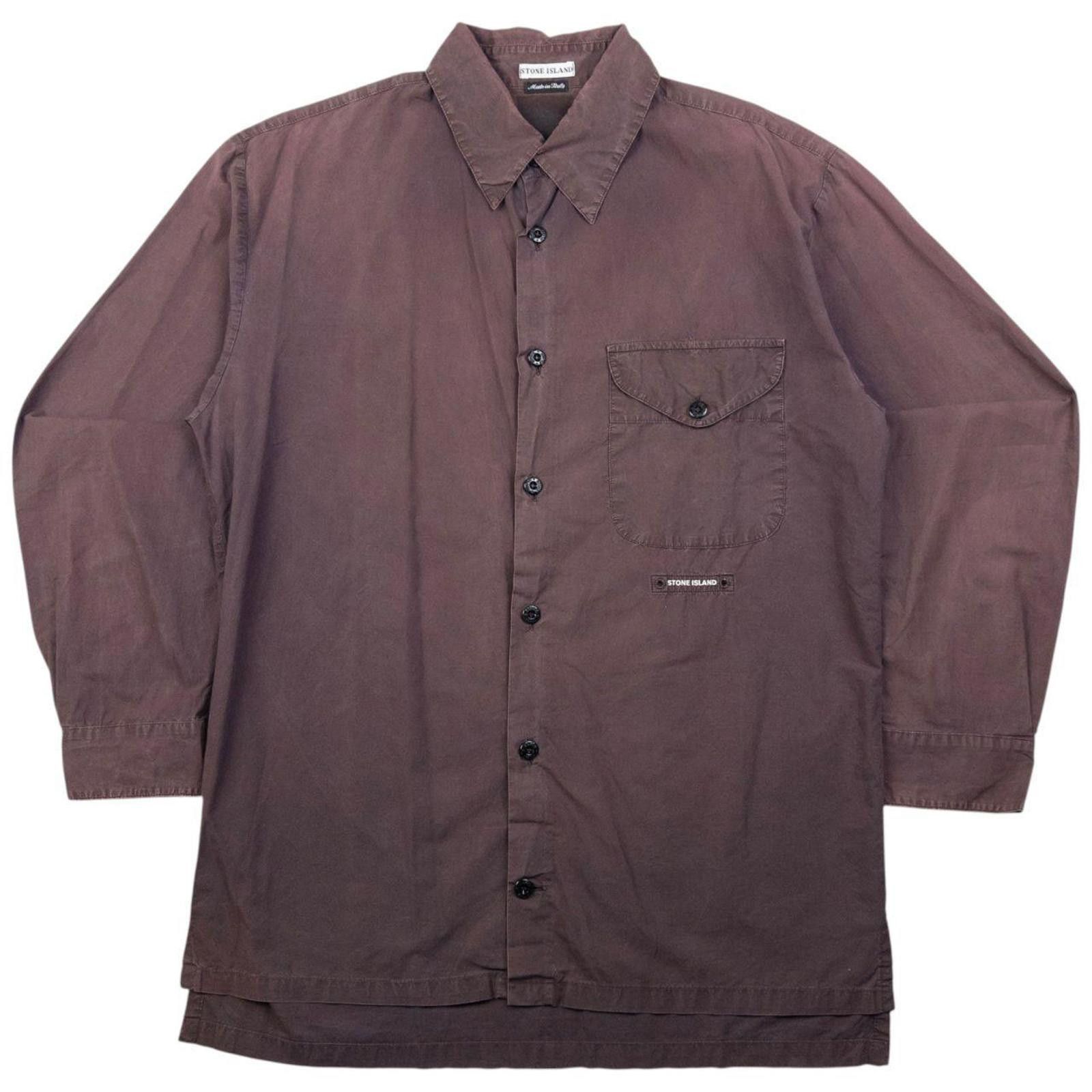 Stone Island Vintage Stone Island Long Sleeve Button Up Shirt Size M Size US M / EU 48-50 / 2 - 1 Thumbnail