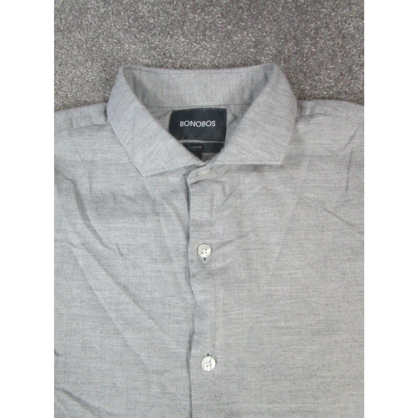 Bonobos Bonobos Shirt Mens Medium Gray Cotton Button Up Size US XS / EU 42 / 0 - 2 Thumbnail