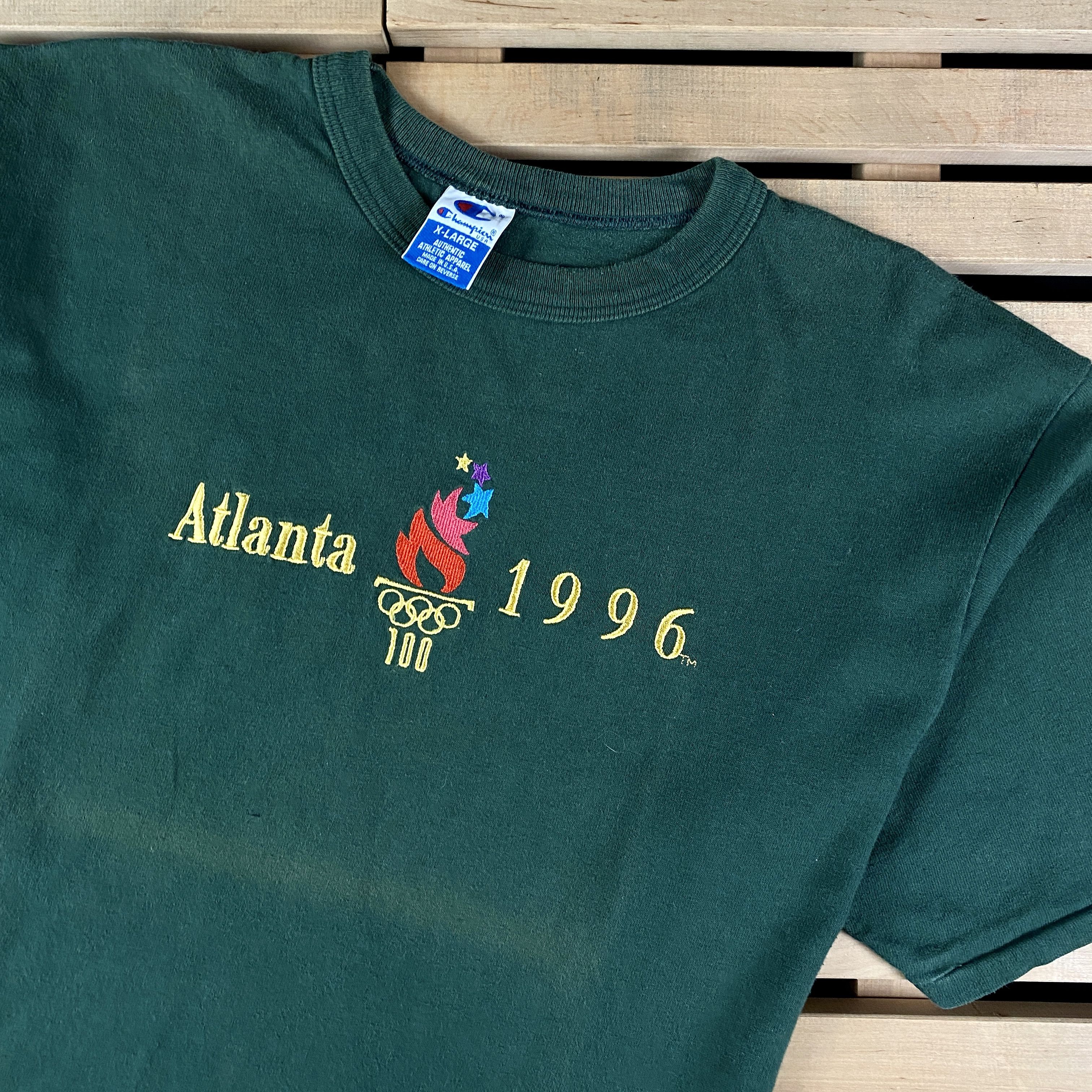 Champion Mens Vintage T-Shirt Champion Atlanta 1996 Size XL Size US XL / EU 56 / 4 - 2 Thumbnail