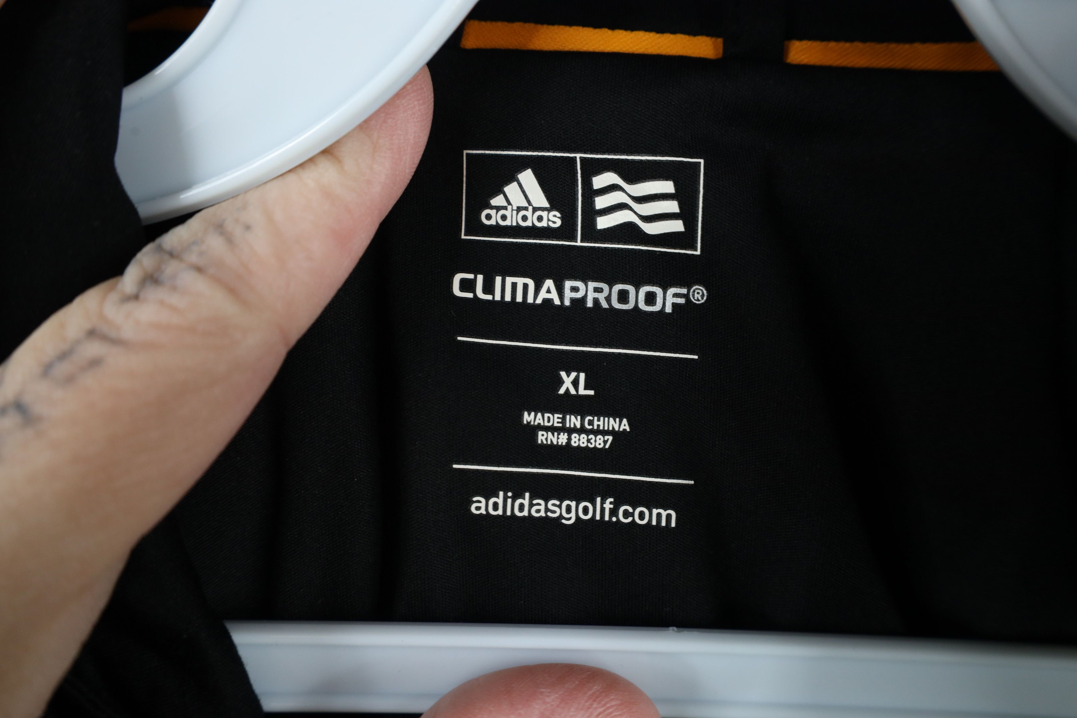Adidas × Vintage Adidas Golf Spell Out Full Zip Golfing Rain Jacket Black Size US XL / EU 56 / 4 - 6 Thumbnail