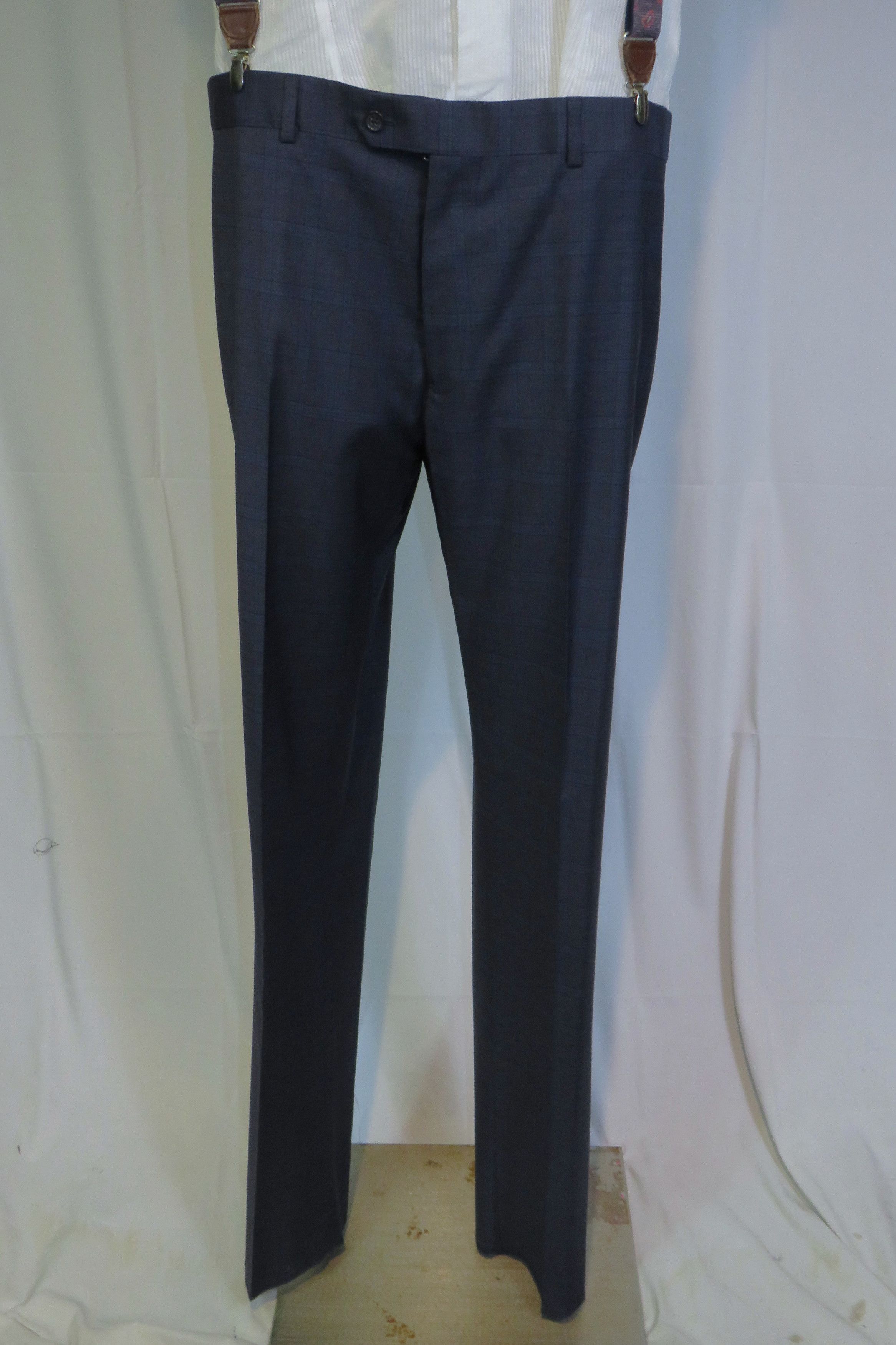 Brooks Brothers 1818 Traditional Reda Blue Plaid Two Button Suit 48R NWT Size 48R - 13 Thumbnail