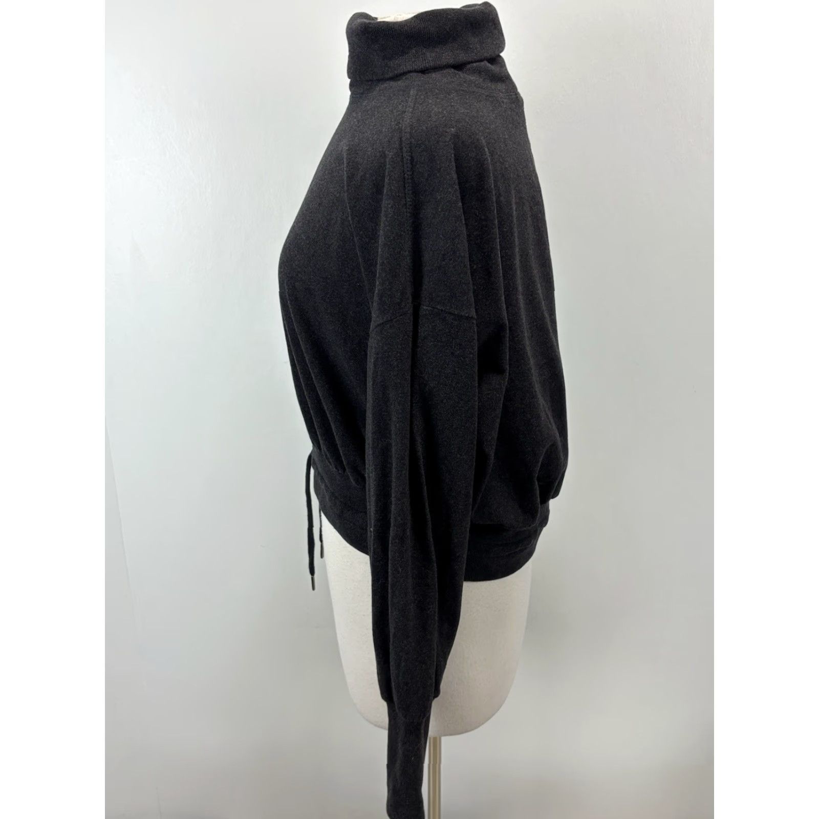 Sweaty Betty SWEATY BETTY MELODY LUXE FLEECE PULLOVER Turtleneck Charcoal Gray 8 Soft Cozy Size M / US 6-8 / IT 42-44 - 2 Thumbnail