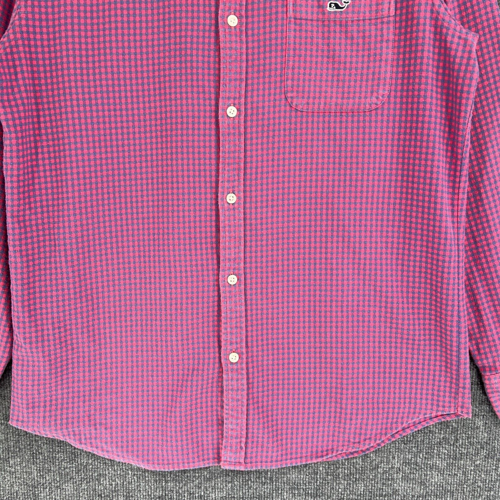 Vineyard Vines Vineyard Vines Flannel Slim Fit Tucker Shirt Pink Check Sz L Size US L / EU 52-54 / 3 - 3 Thumbnail