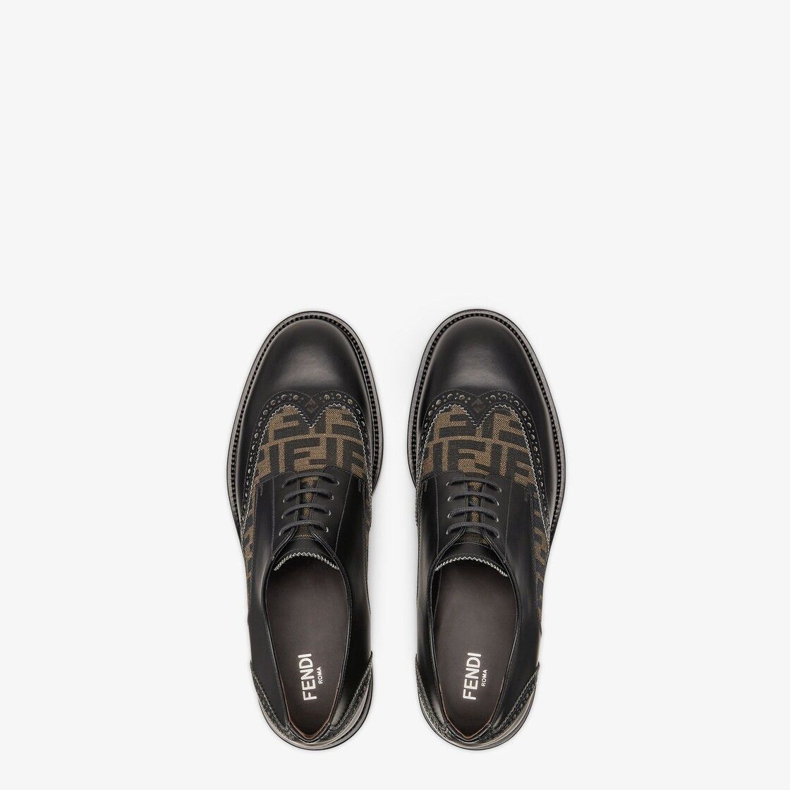 Fendi o1w1db10325 7L1563 Lace-Up Shoes in Black & Brown Size US 12 / EU 45 - 4 Thumbnail