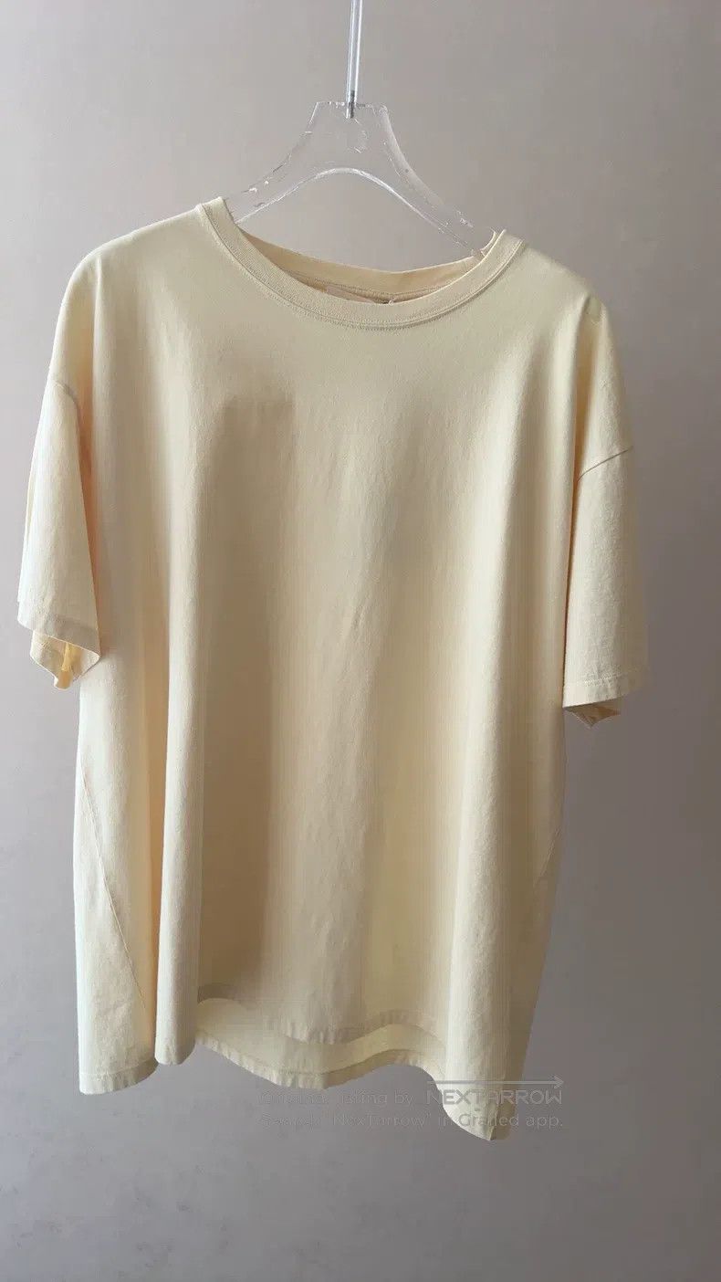The Row The Row Light Yellow Basic Short Sleeve Top Size S / US 4 / IT 40 - 1 Thumbnail