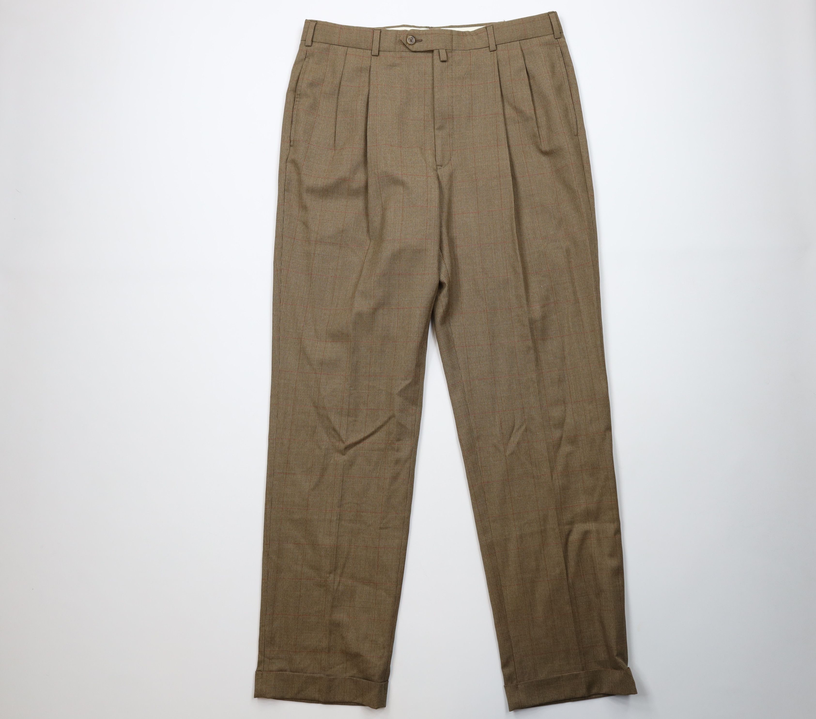 Tommy Hilfiger Vintage 90s Tommy Hilfiger Plaid Wide Leg Chino Pants Size US 36 / EU 52 - 1 Thumbnail