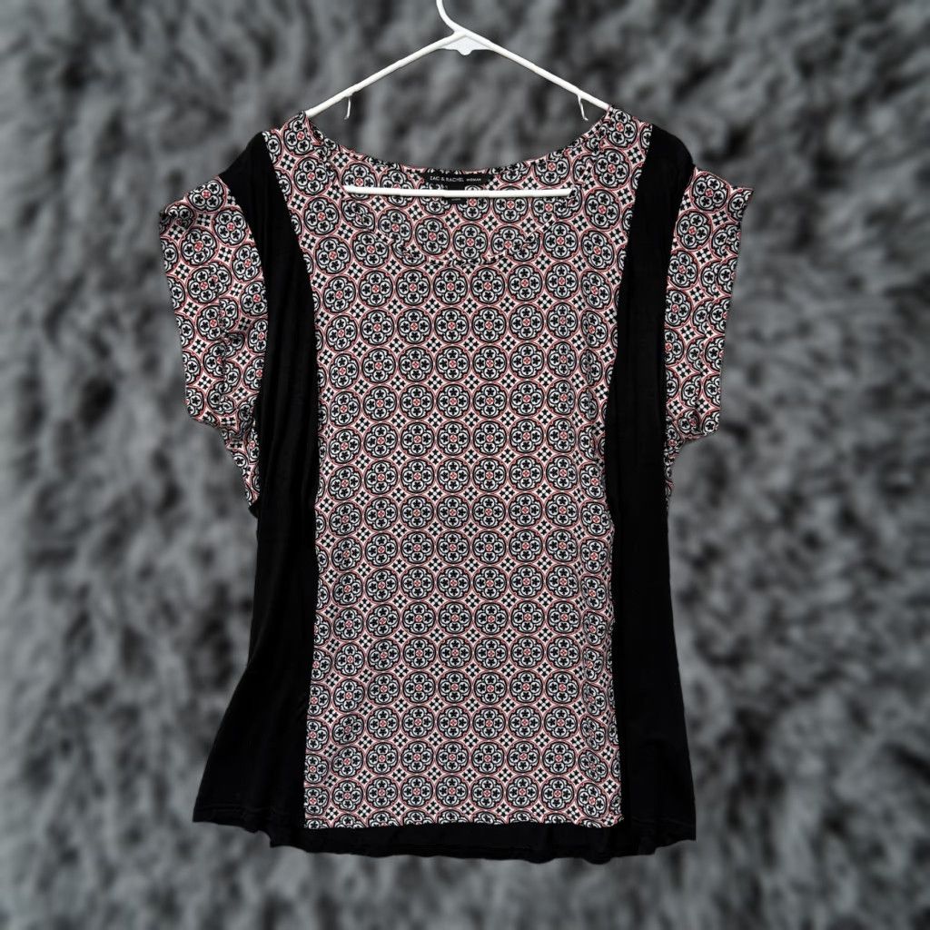 Vintage Zac & Rachel Bleeker McDougal Blouse Lot Womens 1X Geometric Boho Crochet Tops - Plus Size Knit Shine Casual Pullover Scoop Neck Set of 3 Size XL / US 12-14 / IT 48-50 - 1 Thumbnail