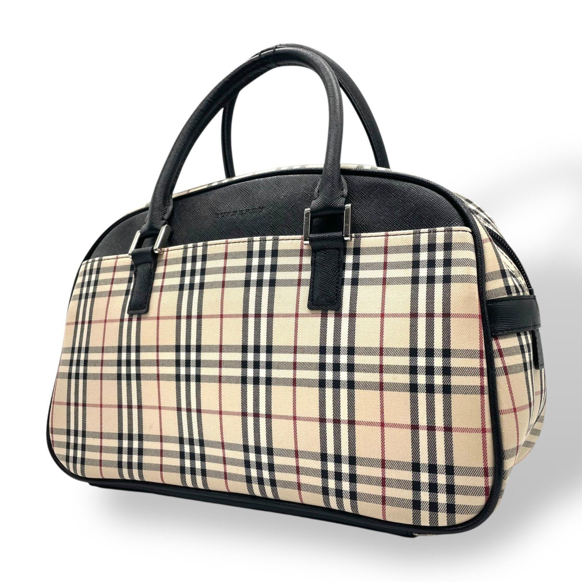 burberrys vintage boston bags nova check BURBERRY BEIGE & BLACK
