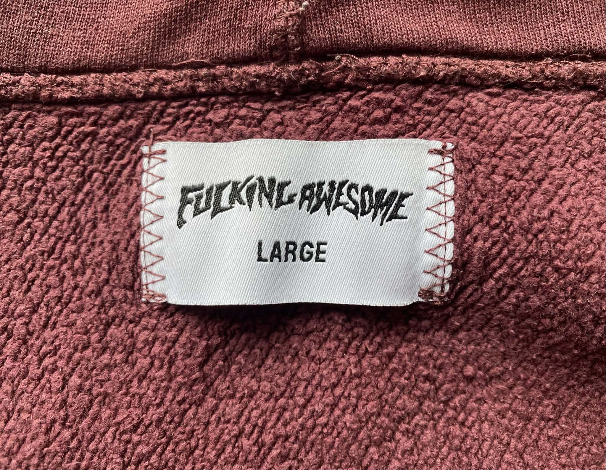 Fucking Awesome Fucking Awesome Box Logo Wings Red Maroon Hoodie Skate Size US L / EU 52-54 / 3 - 6 Thumbnail