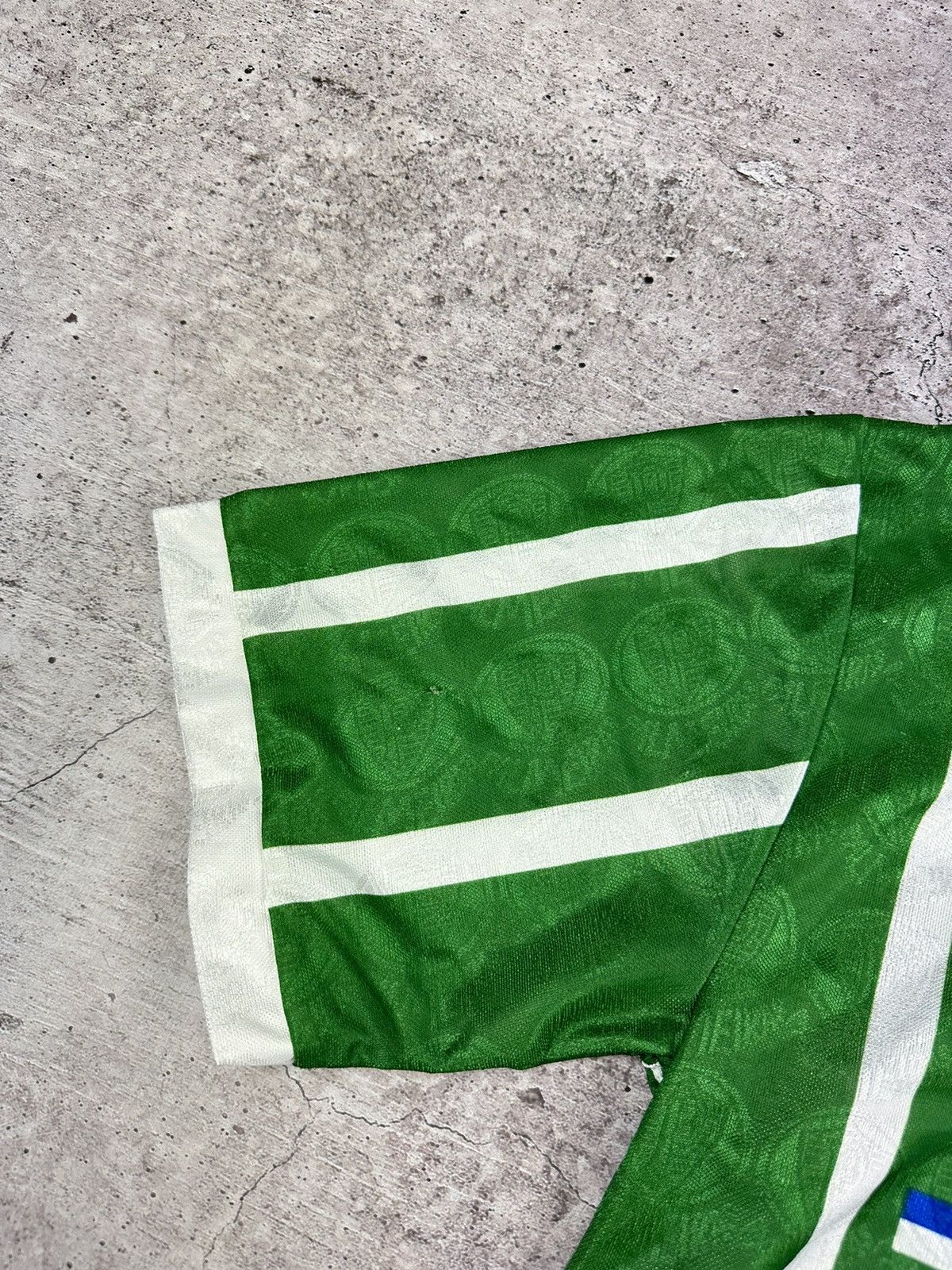 Vintage 1993/94 Rhumell Palmeiras #10 Match Worn Home Jersey Size US L / EU 52-54 / 3 - 4 Thumbnail