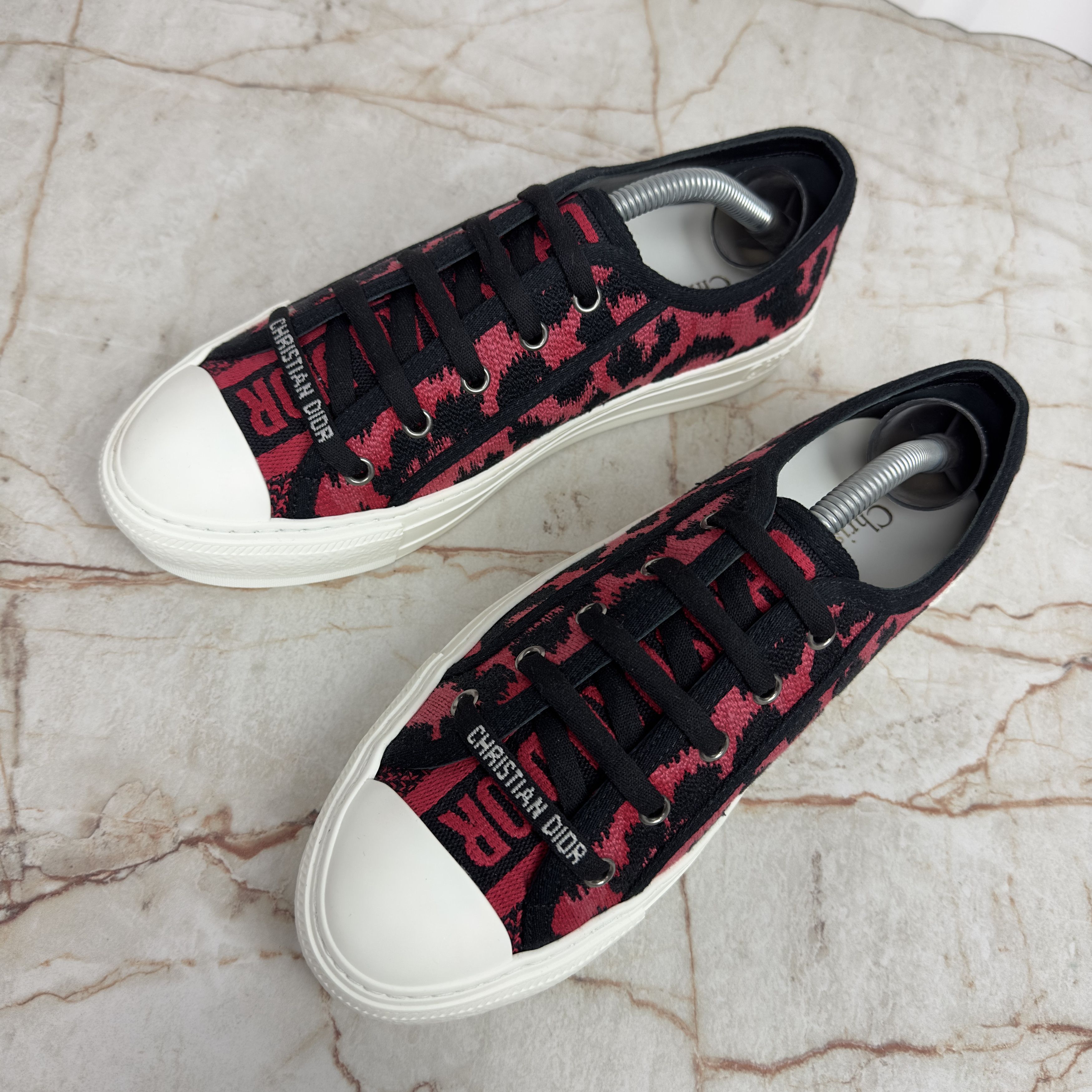 Dior Dior Walk N Dior Trainer Sneakers Leopard Fabric Size US 8.5 / IT 38.5 - 2 Thumbnail