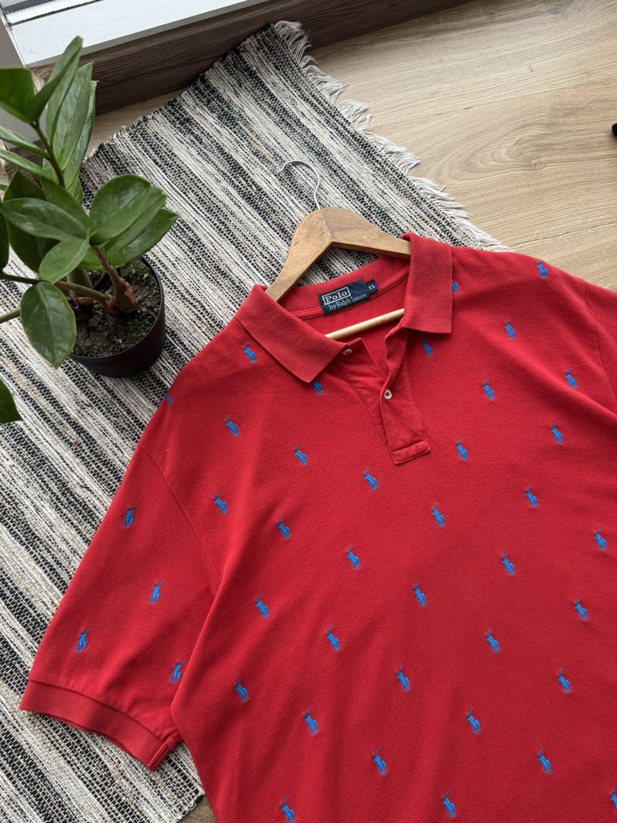 Polo Ralph Lauren POLO RALPH LAUREN MONOGRAM LOGO RED RELAXED POLO T-SHIRT Size US XL / EU 56 / 4 - 4 Thumbnail