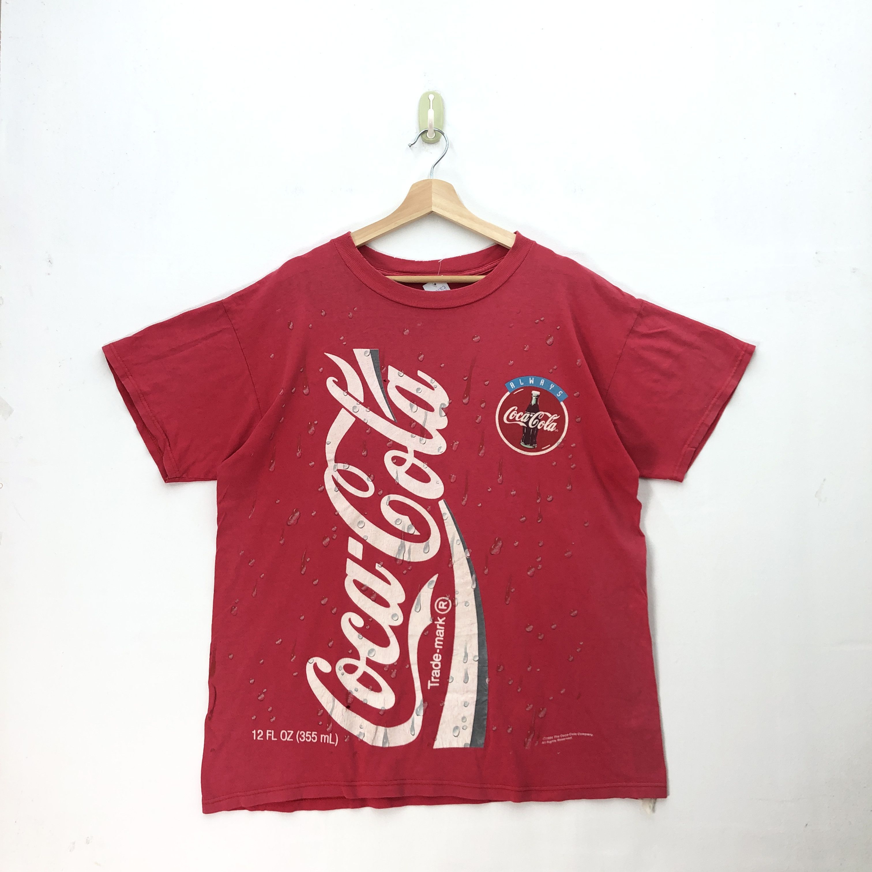 Coca Cola Vintage 90s COKE T Shirt Letter Coca Cola Crewneck Tees Size US L / EU 52-54 / 3 - 1 Thumbnail