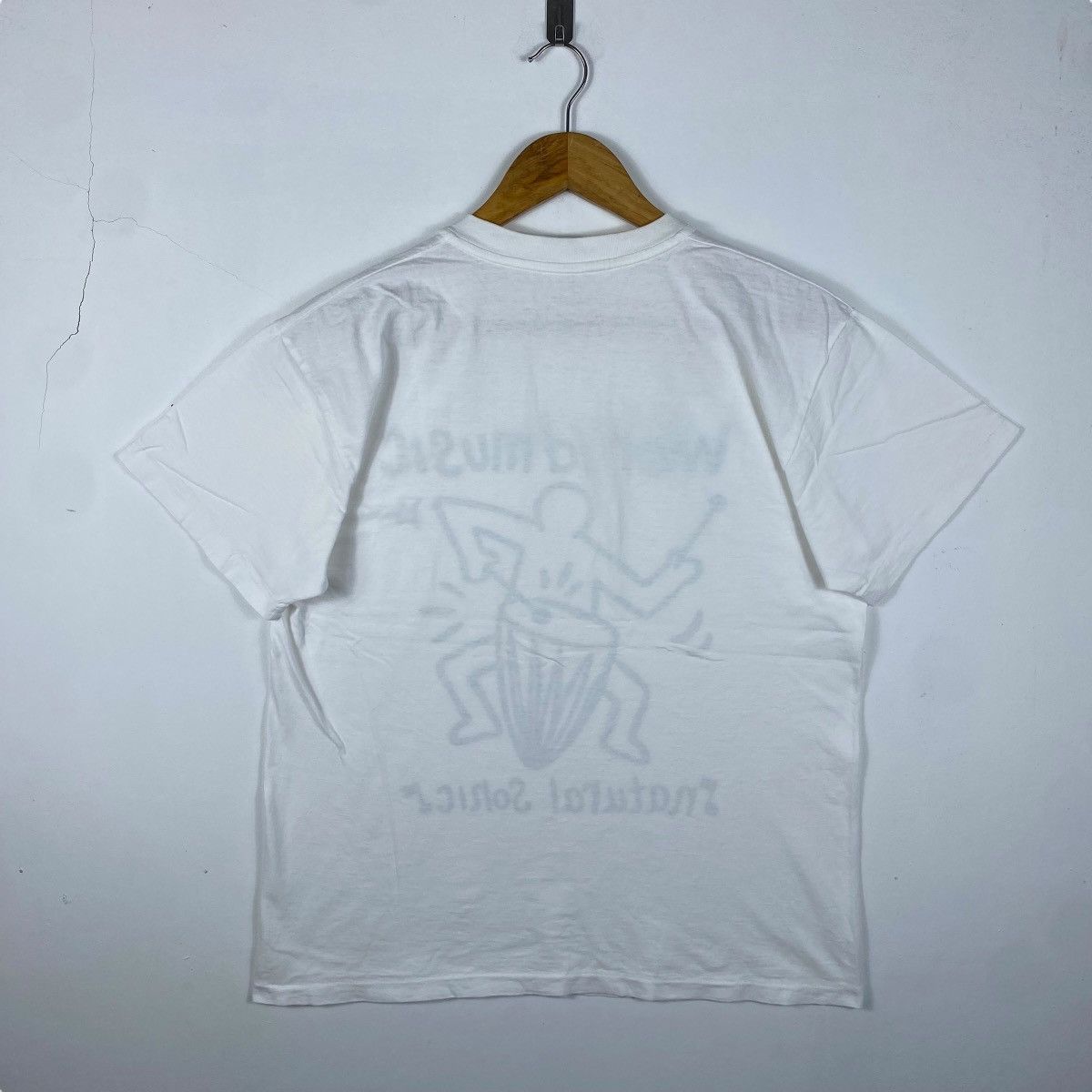 Keith Haring × Vintage Vintage 90's WORLD MUSIC Natural Sonic Keith Haring Graphic Size US M / EU 48-50 / 2 - 4 Thumbnail