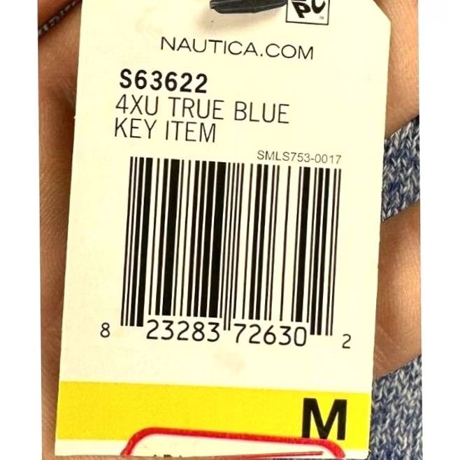 Nautica Nautica Crewneck Sweater Mens Medium Blue Striped 100% Cotton Pullover Knit Chest 44 Length 27 NEW Size US M / EU 48-50 / 2 - 6 Thumbnail
