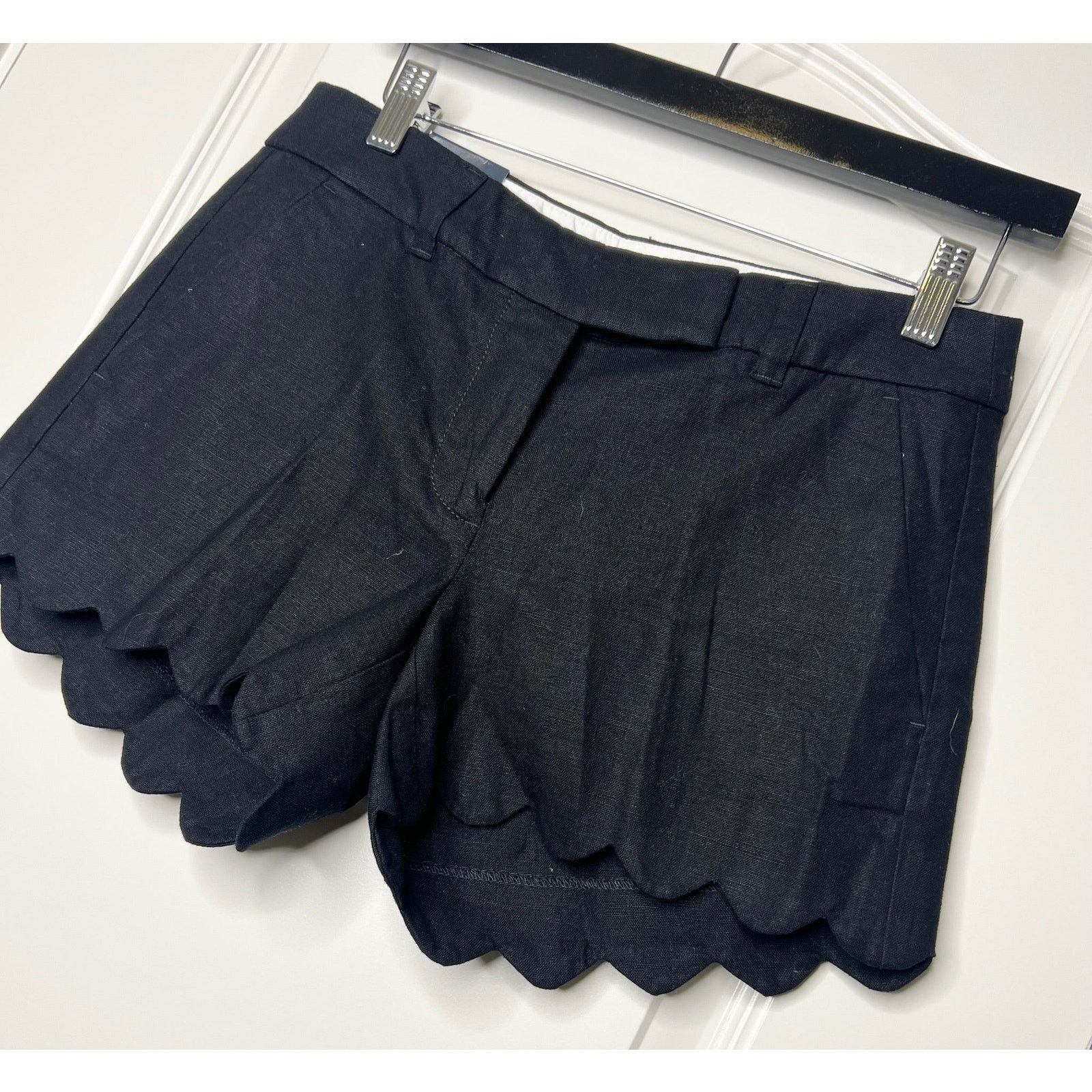 J.Crew NWT! J. Crew Linen Black Shorts, Size 0 Size 25" / US 0 / IT 36 - 2 Thumbnail