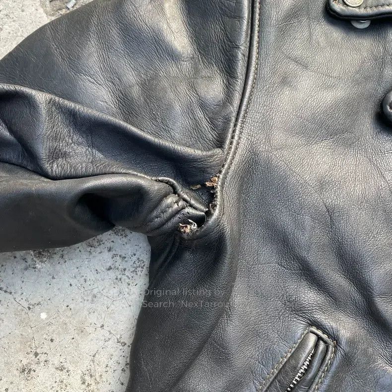 Schott Schott Diagonal zipper leather jacket Size US XS / EU 42 / 0 - 7 Thumbnail