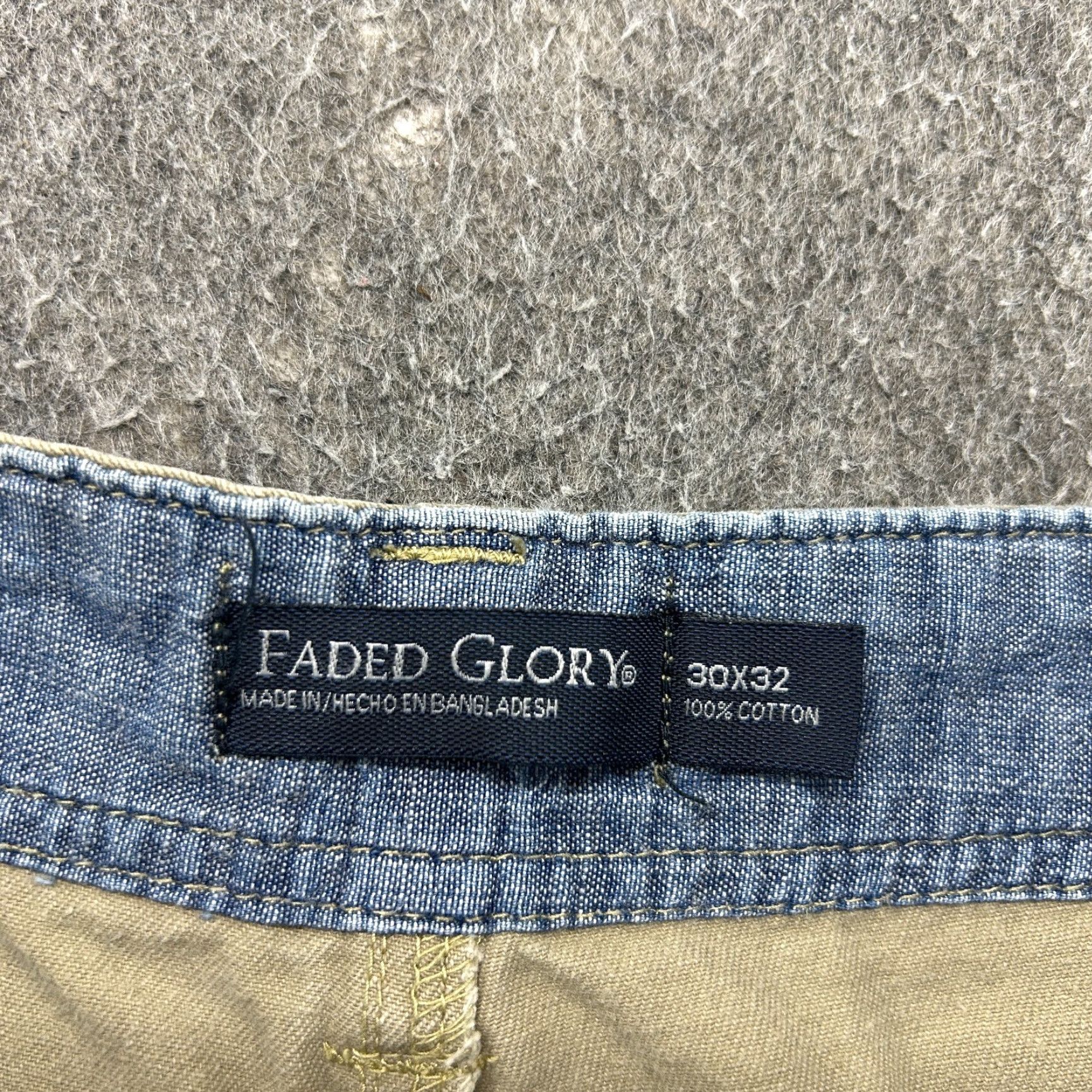 Faded Glory VINTAGE Faded Glory Pants Mens 30x32 Beige Cargo Baggy Paratrooper Skater Y2K 30 Regular Beige Cotton Canvas Army Mens Pants Size US 30 / EU 46 - 3 Thumbnail