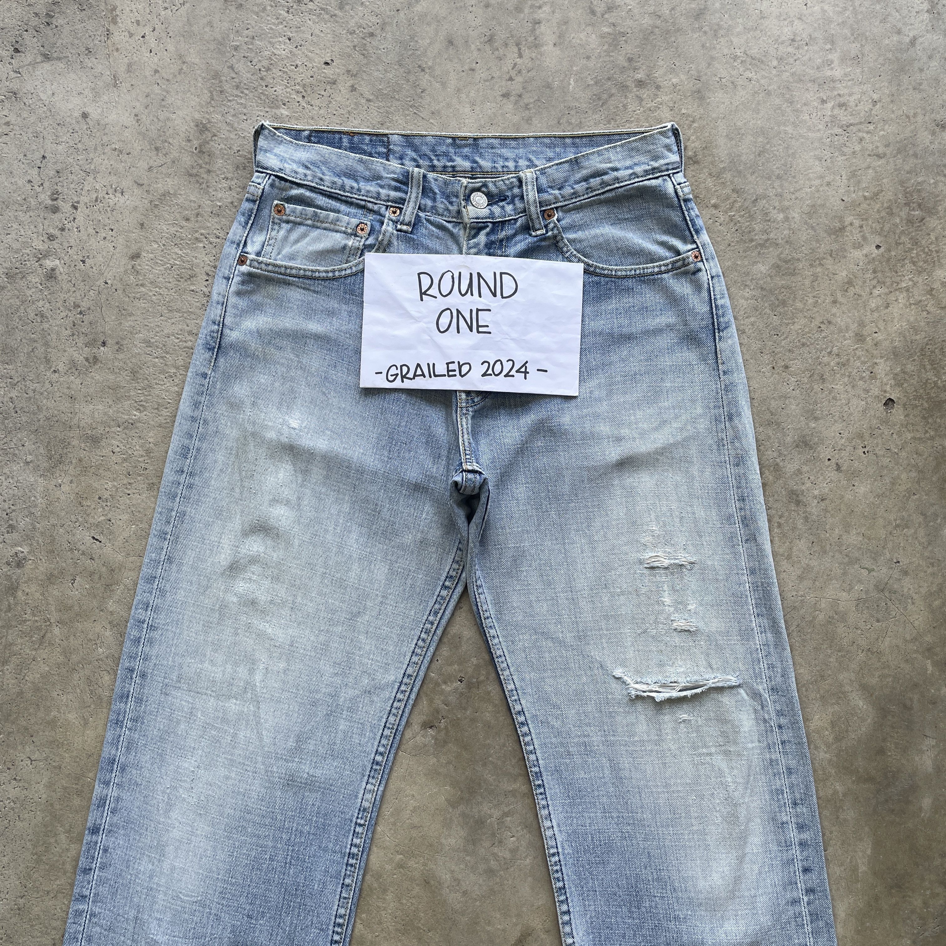 Levi's VINTAGE LEVI’S 534 FADED DISTRESSED LIGHTWASH DENIM PANTS Size US 30 / EU 46 - 3 Thumbnail