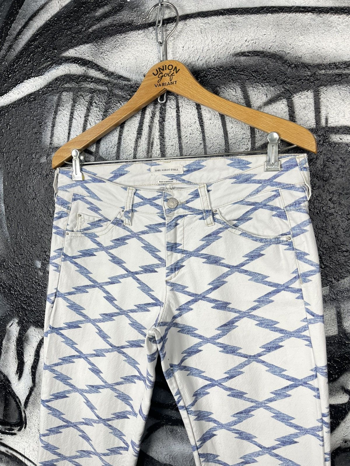 Isabel Marant Etoile Isabel Marant Etoile Nea Printed White Jeans Women’s Size 40 Size 28" / US 6 / IT 42 - 3 Thumbnail