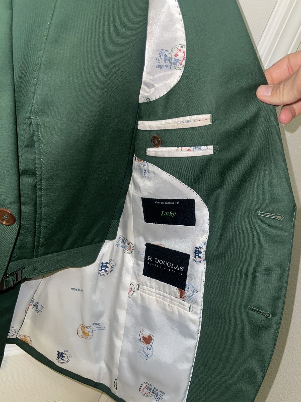 Custom Made R.Douglas Green Suit 36r