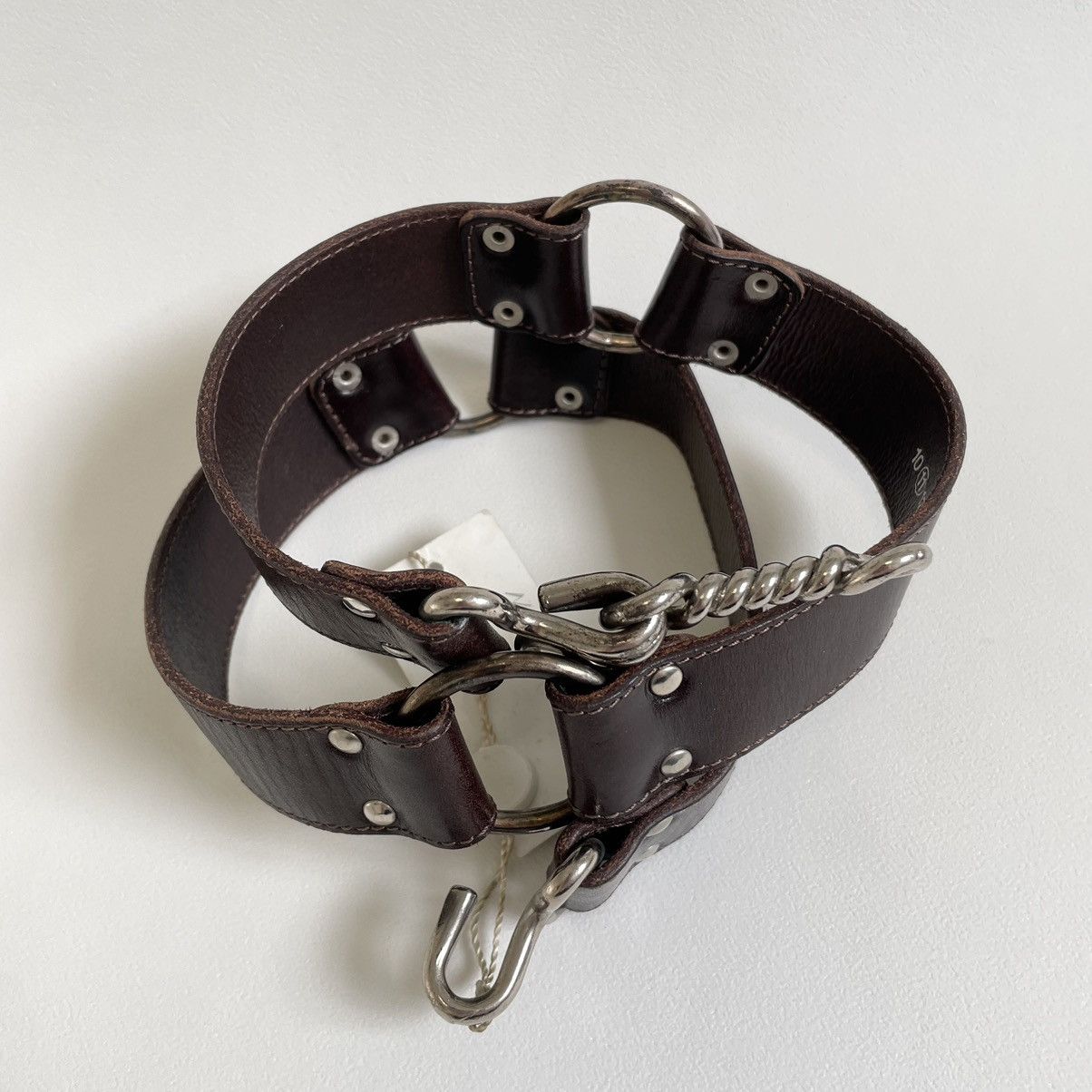 Maison Margiela A/W 06 Brown Leather ‘Bondage Belt’ Size 34 - 3 Thumbnail