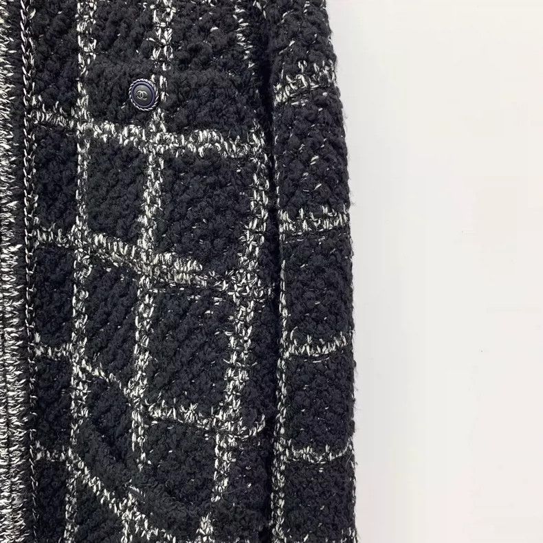 Chanel Chanel Black chain woven wool long-sleeved coat 2504-Nextar Size XS / US 0-2 / IT 36-38 - 4 Thumbnail