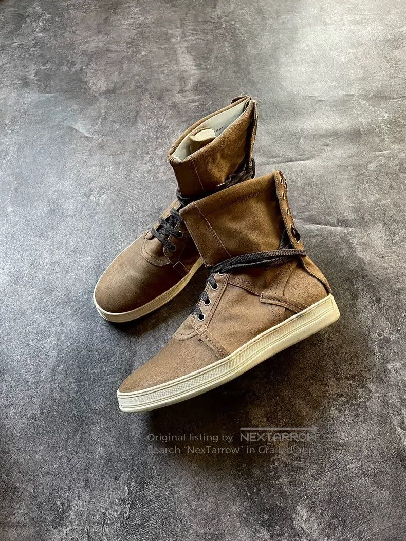 Dior Dior Caramel suede high-top lace-up flat shoes Size US 7.5 / EU 40-41 - 3 Thumbnail